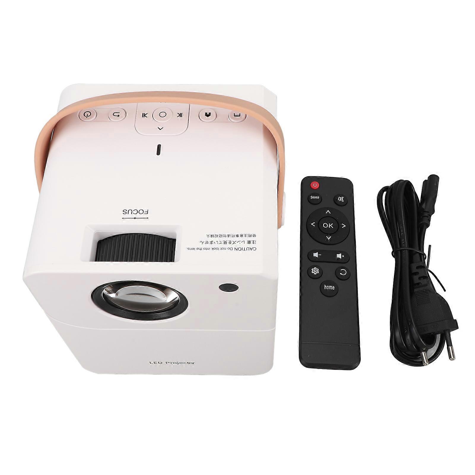 4K WiFi Bluetooth Projector - 180 ANSI, 150" Display, Android TV, 2.4G/5G, EU Plug