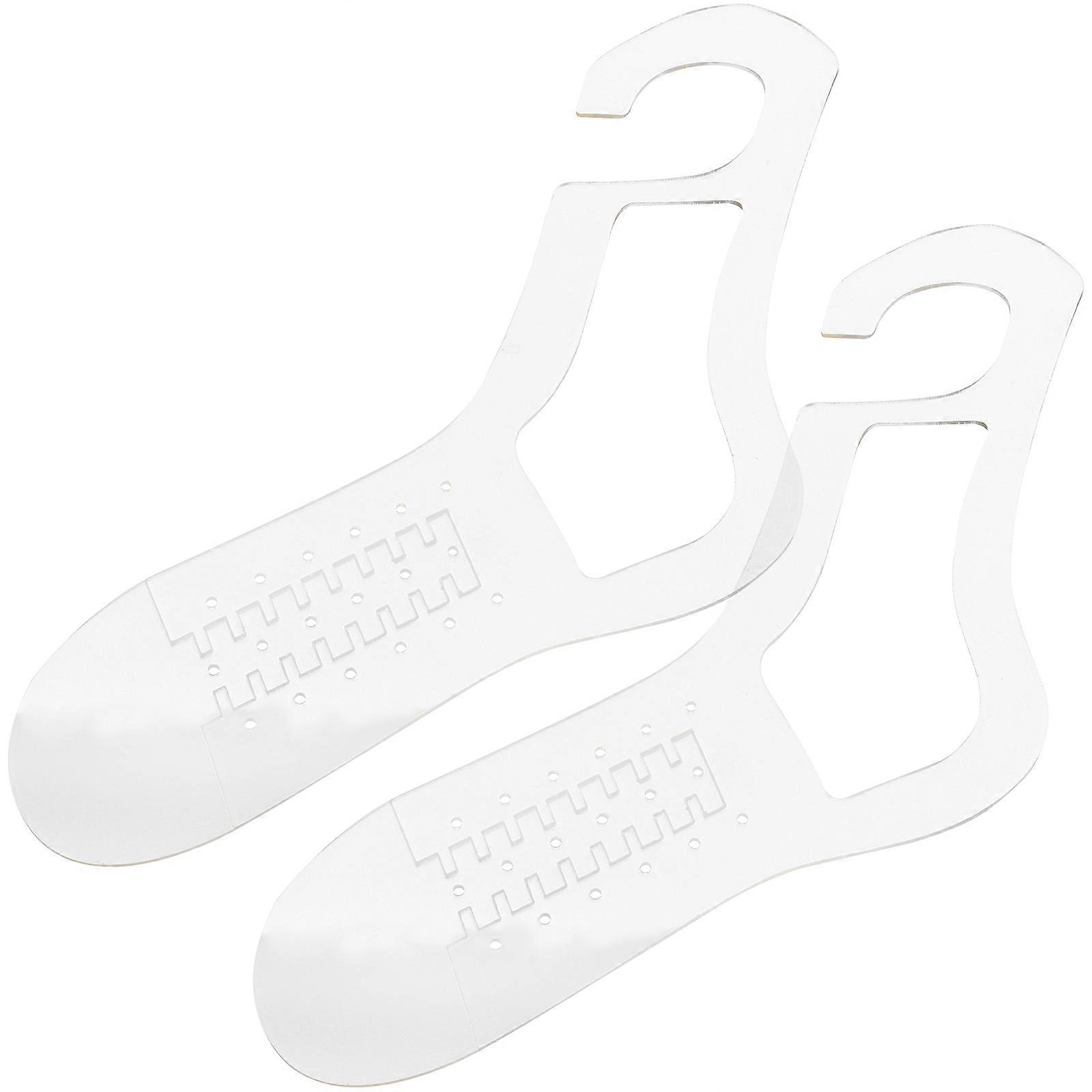 Hand Knitting Sock Molds Acrylic Sock Blockers For Socks Knitting Projects DIY Style 13.8X7.9X0.1In 2Pcs