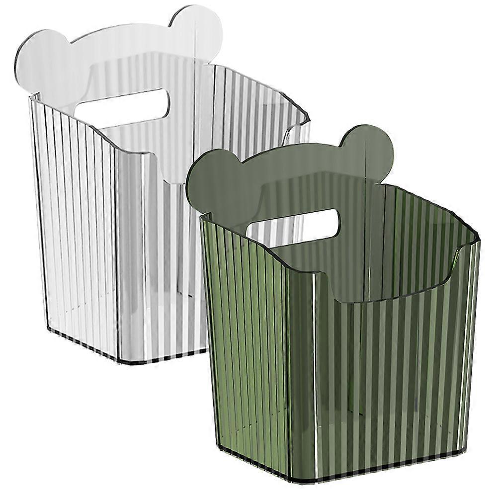 Wall Mounted Storage Bins Clear Storage Box ABS Material Rectangular Shape Air Circulation 2Pack For Kitchen Bathroom