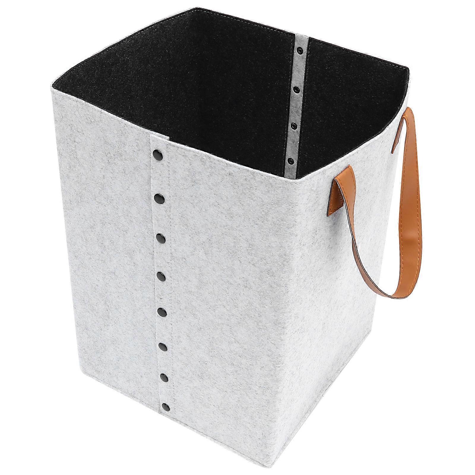 Large Capacity Laundry Hampers Felt Cloth Storage Bag Rectangular Collapsible 42X30X30CM 1Pack