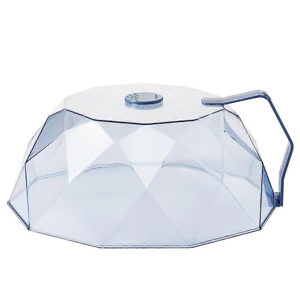 Splatter Cover for Food High Temperature Resistance Covers for Leftovers Handling 29X26X11.6CM Blue 1Set