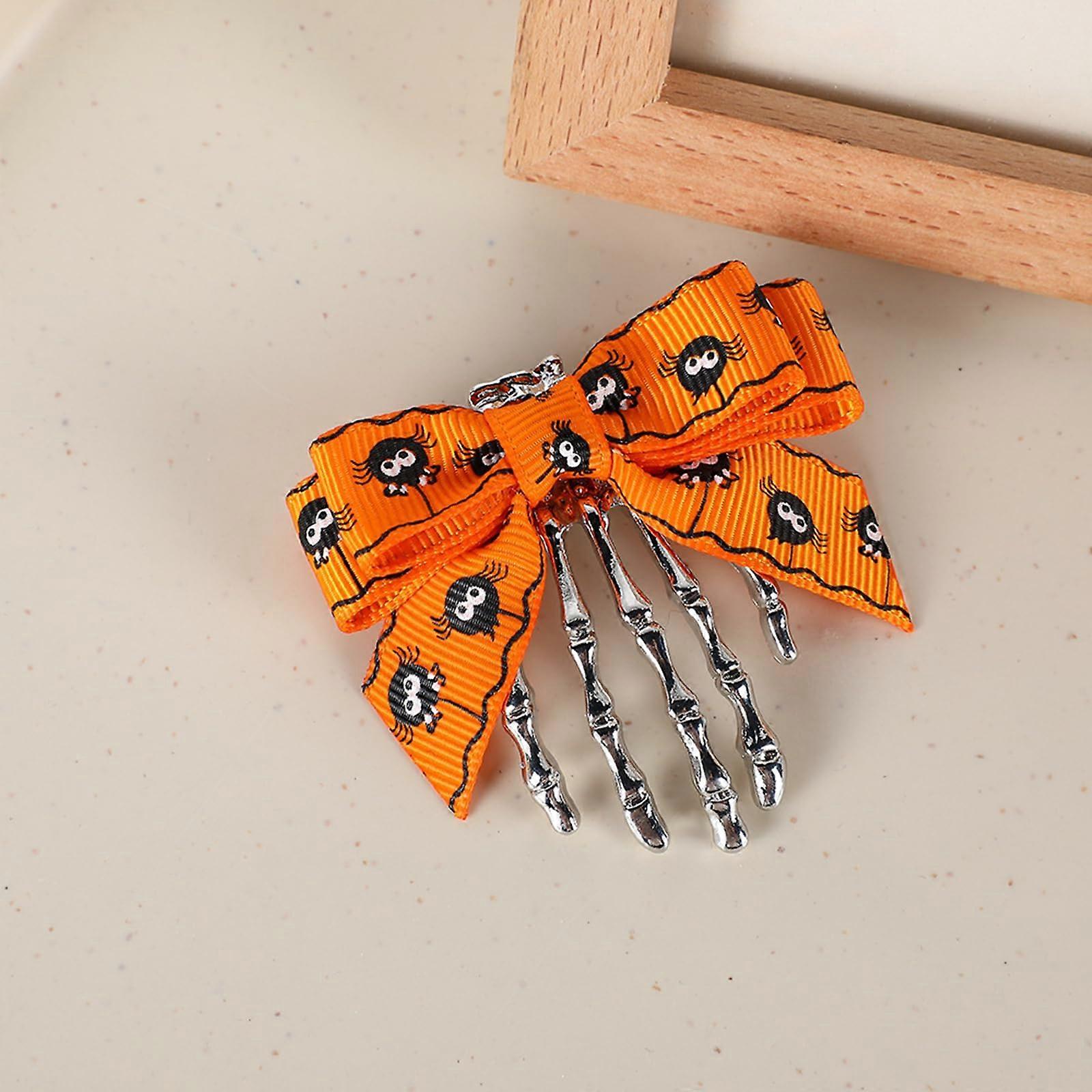 هالوين القوس الجمجمة كليب ، الهيكل العظمي شبح اليد العظام دبوس الشعر ، خمر الشرير القوطية النساء الفتيات اكسسوارات الشعر