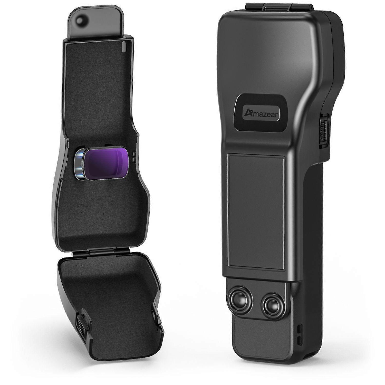For DJI Osmo Pocket 3 Amazear Protective Case All-in-One Anti-Scratch Cover with Built-in Filter Slot