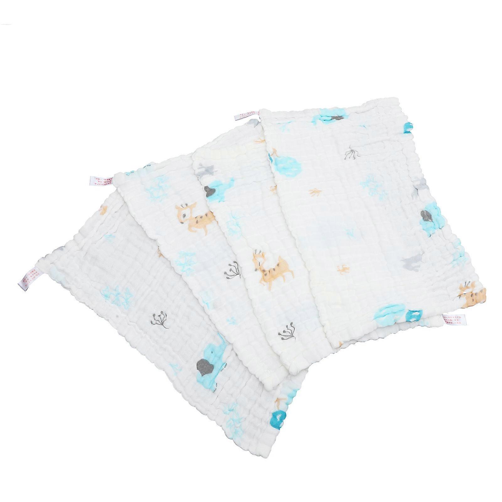 Cotton Handkerchief Baby Towel Home Use Assorted Color 40x25x1cm Cleaning 4Pcs