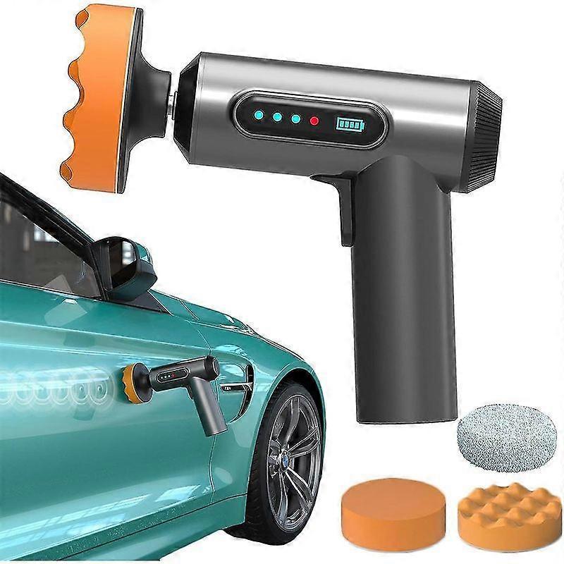 Car Scratch Remover Polisher Kit, Mini Rechargeable Buffer For Car Paint Repairing Waxing Buffing Cordless Handheld Portable