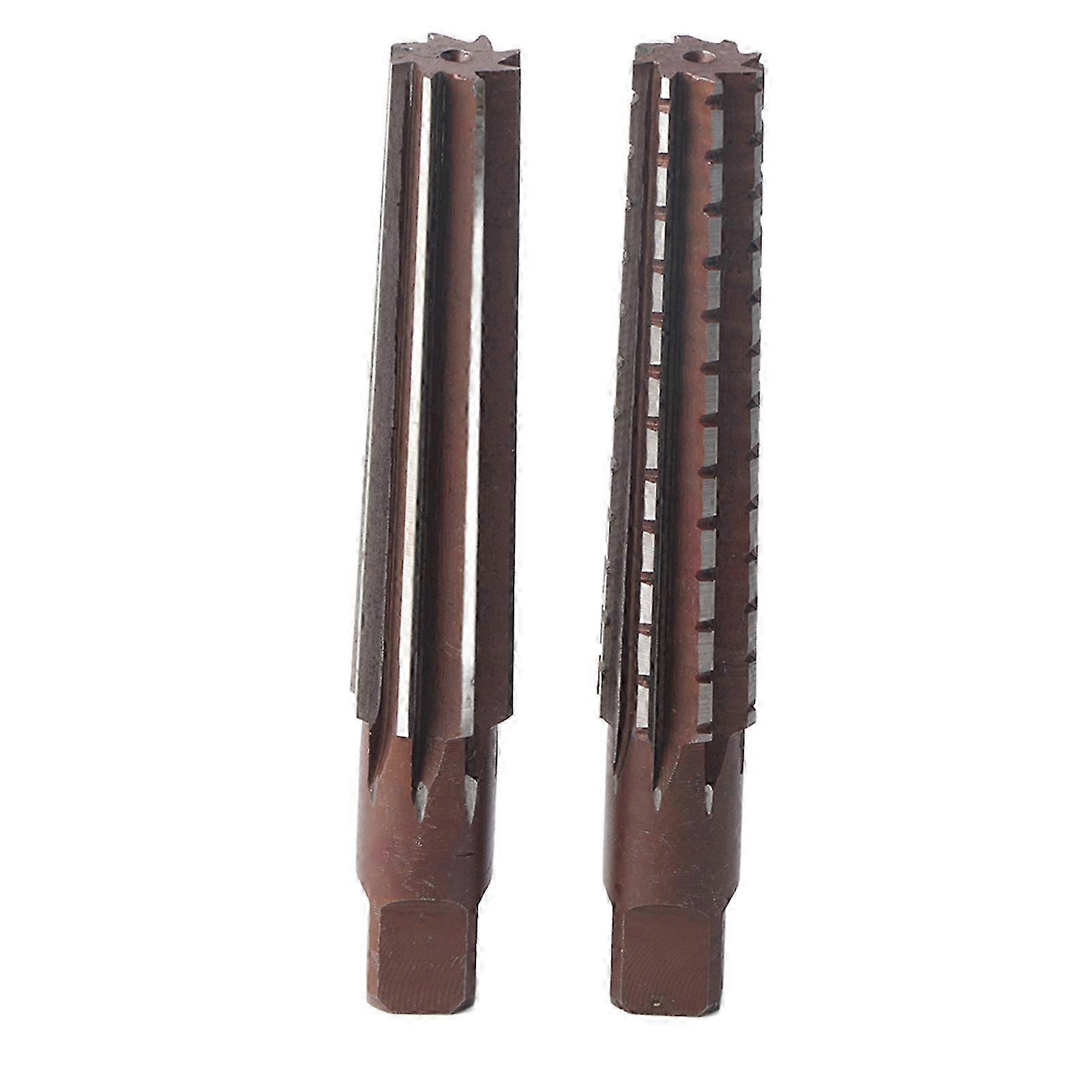 2PCS Rough Fine Morse Taper Reamer High Carbon Steel Straight Shank Hand Reamer Suitable for MT3