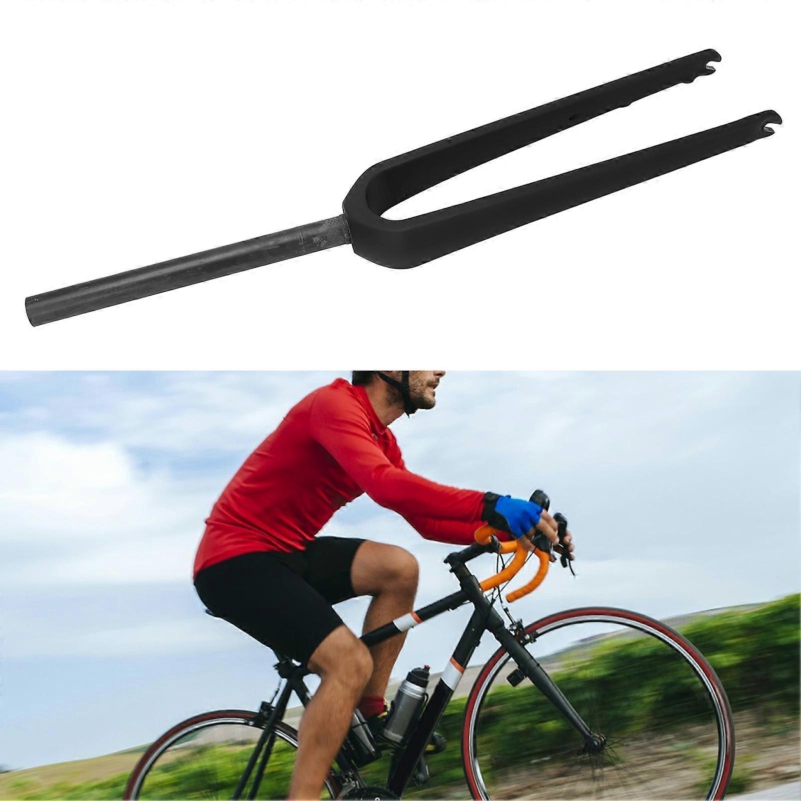 إطلاق سريع للدراجات شوكة أمامية داخلية منارة من ألياف الكربون دراجة شوكة دراجة شوكة جامدة تناسب على الطرق الوعرة دراجة الطريق الأسود غير لامع 