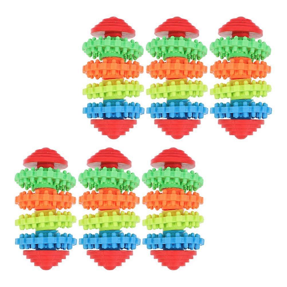 Here's a refined and professional product description based on the title you provided:
**6pcs Swivel Ring TPR Dog Chew – Durable Pet Teething Toy
