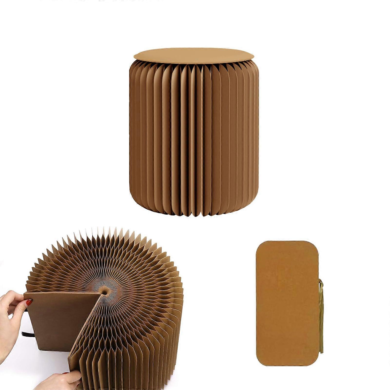 Foldable Paper Stool, Honeycomb Structure, Load 300 Kg, WaterResistant, Brown