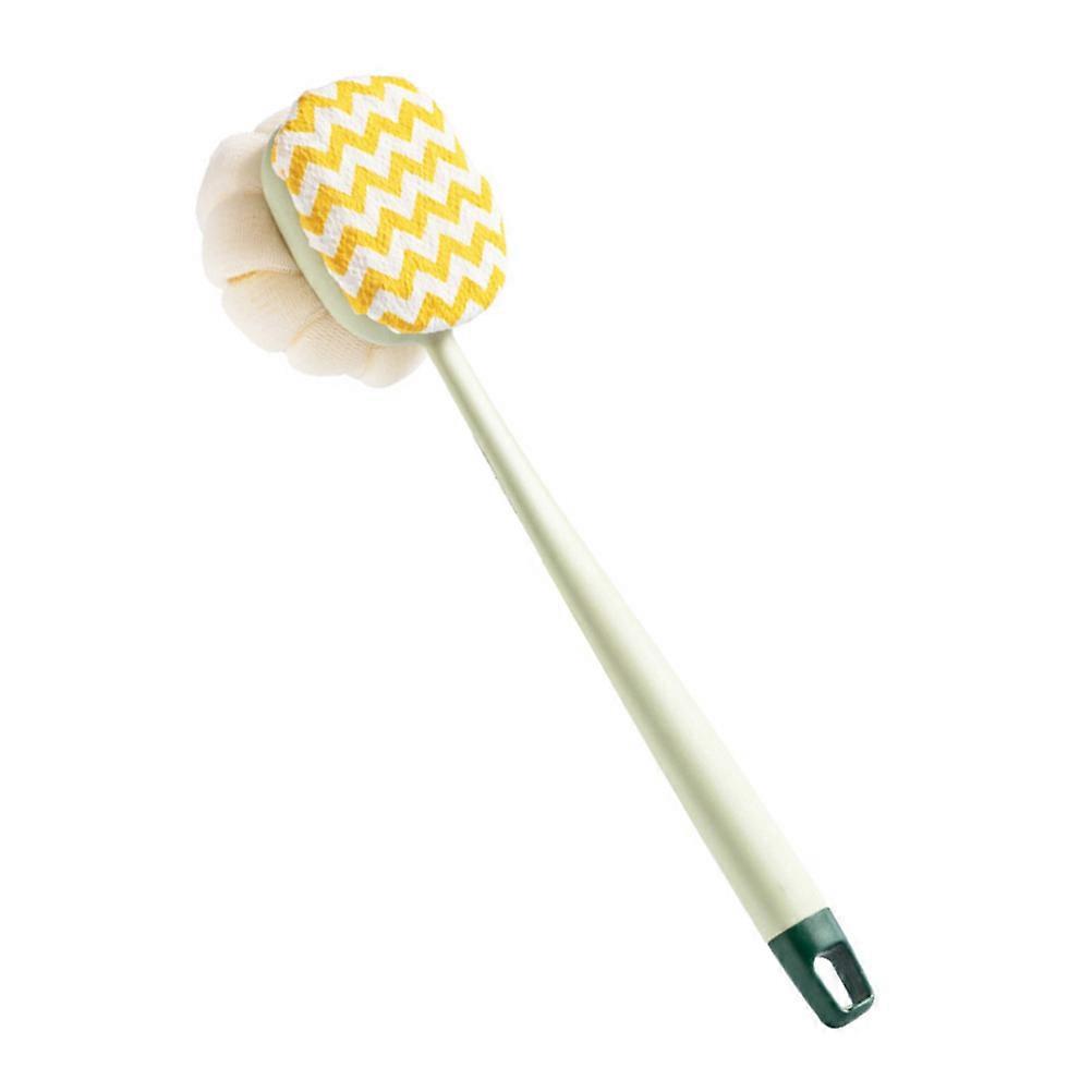 Long Handle Body Scrubber with Soft Brush for Exfoliation and Shoulder Reach, Portable Shower Tool with Hook for Hygienic Drying and Cleaning