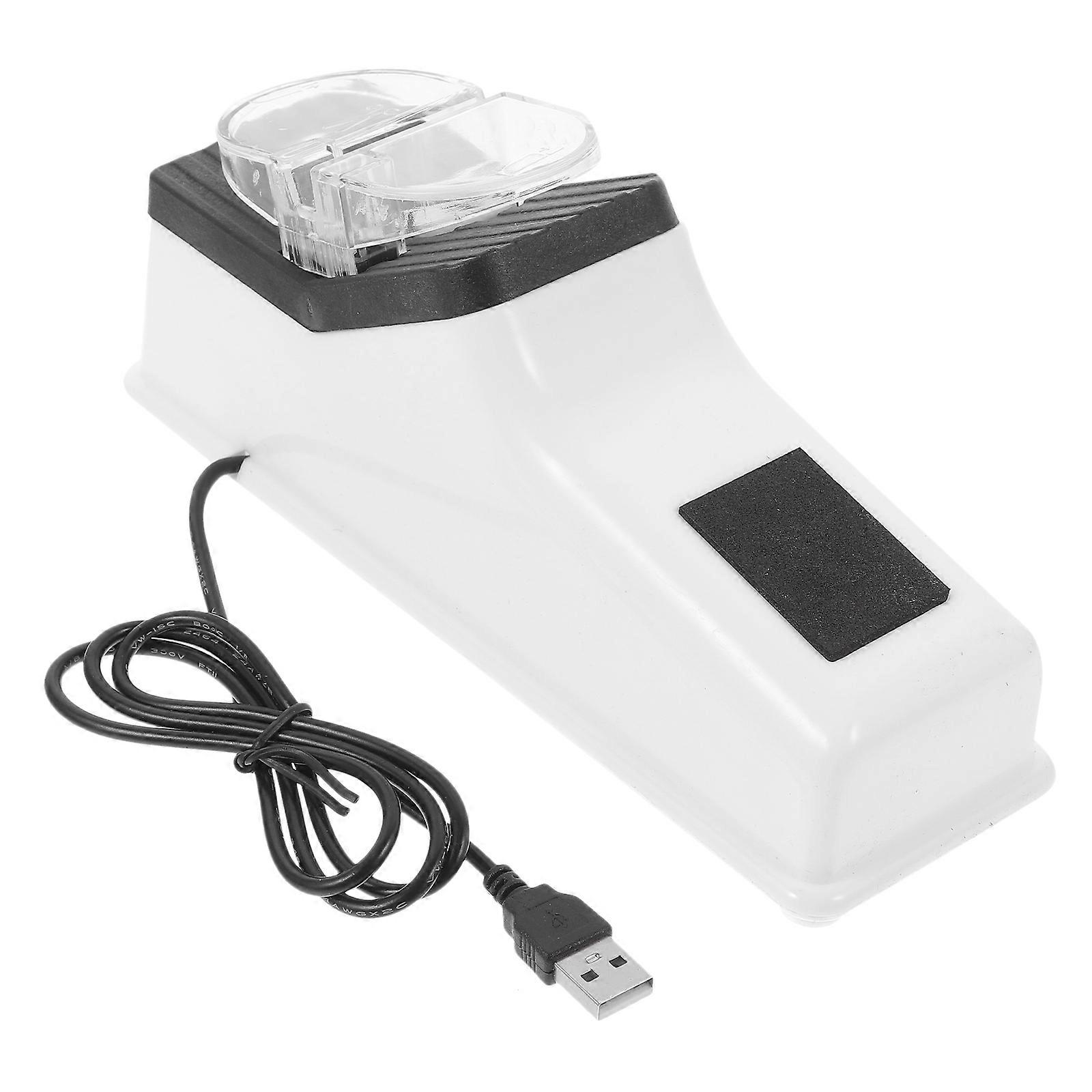 Electric Kitchen Sharpener Made from PP Material White Color Fits All Hands with Ergonomic Design 3.5 Inches