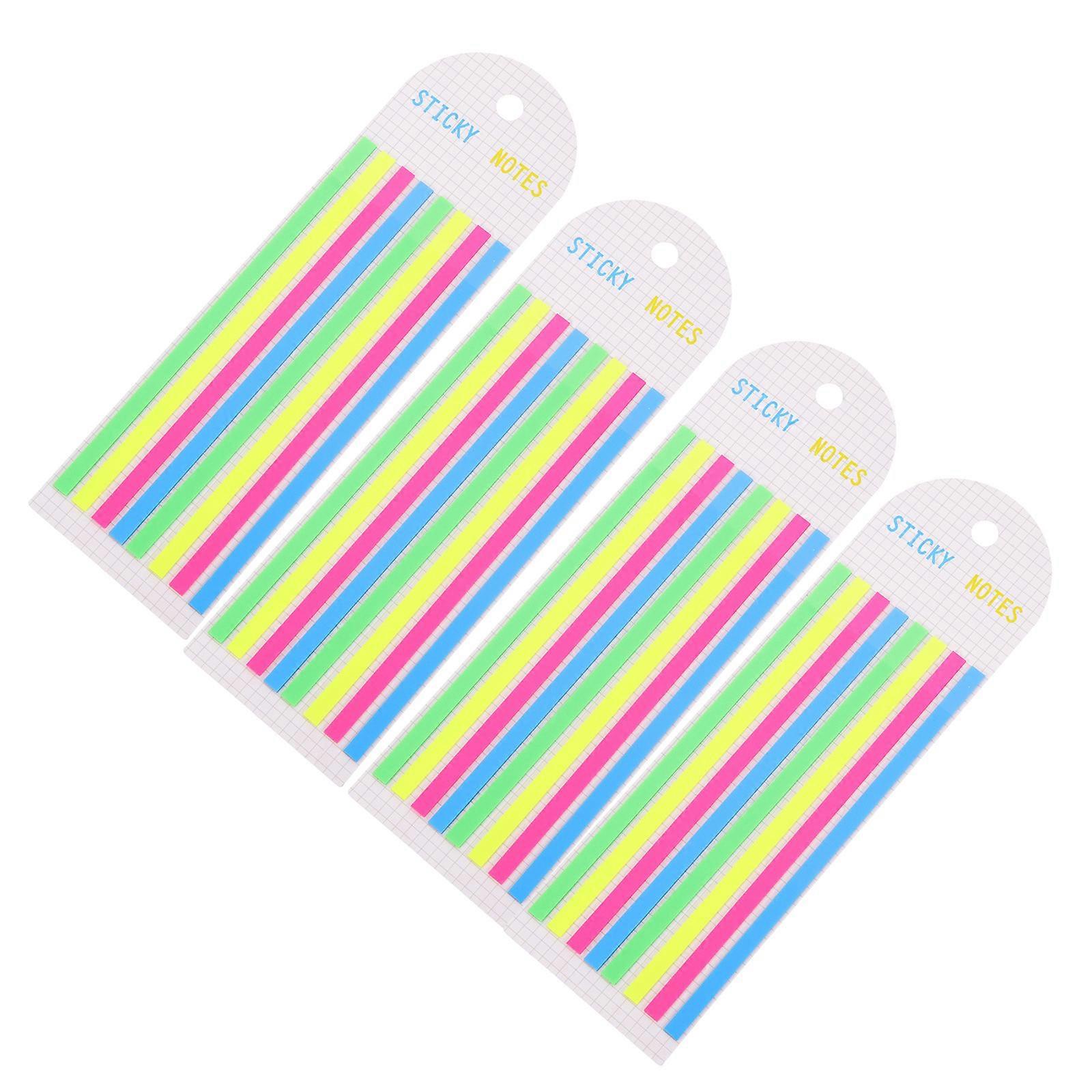 Page Markers Tabs Fluorescent Colors Portable Studying Aids Textbook Markers Reading Helper 4Pcs
