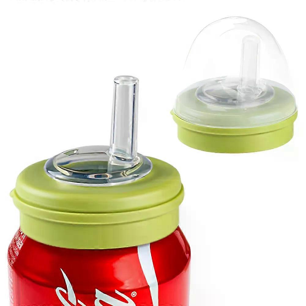camping Soda Can Lids Cover With Straws Reusable Soda Can Lid Portable Canned Beverages Juice Beer Seltzer Straw Cap For Home Picnic