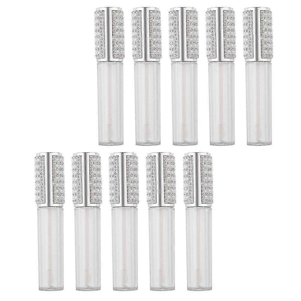 Lip Gloss Container Thick Wand Lip Gloss Tube Durable Glass Material Home Use Travel Professional Makeup Beginners 5ml 10Pcs
