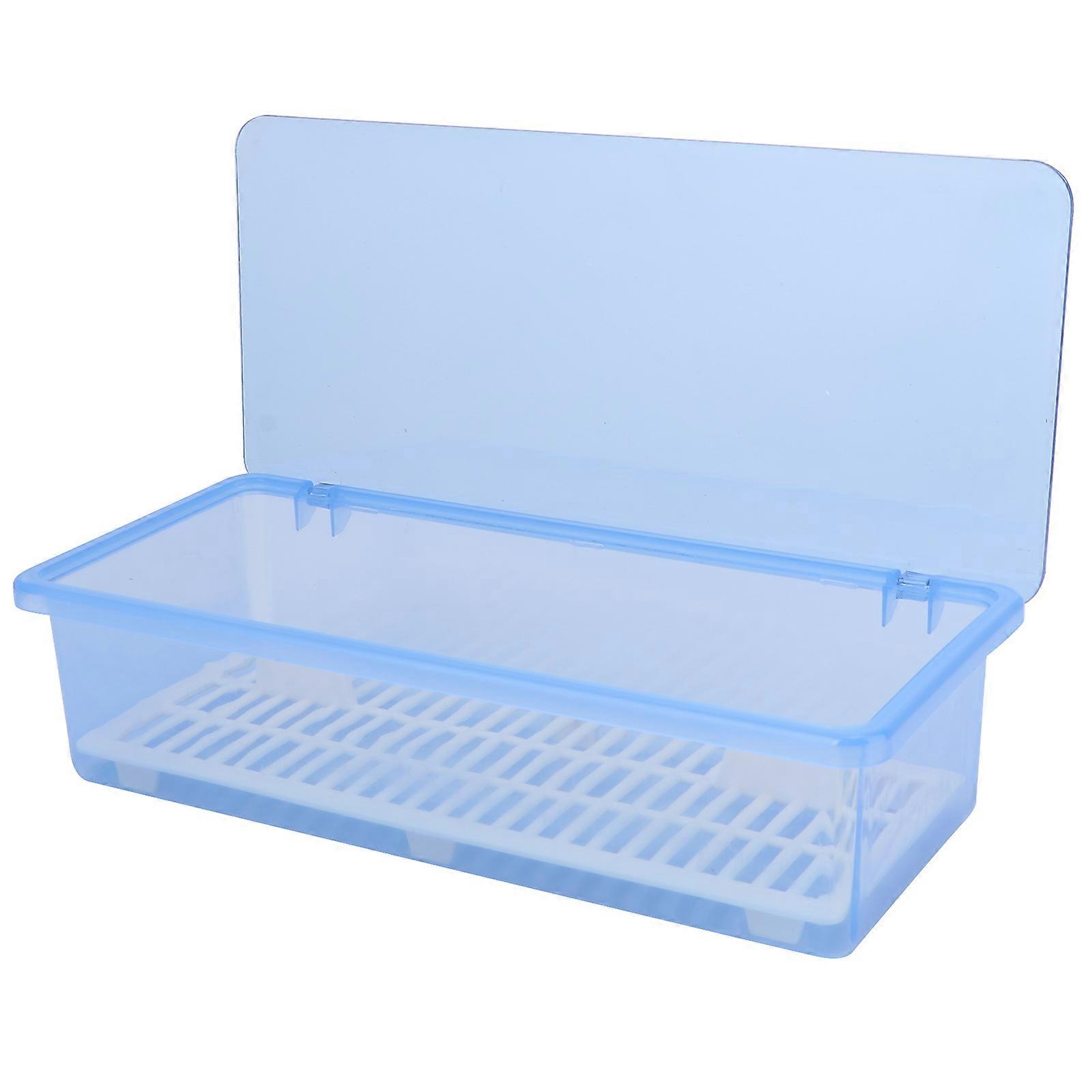 Plastic Chopstick Drainer Box with Lid – Transparent Cutlery Storage Case for Kitchen Utensils to Keep Chopsticks Clean, Dry and Organized