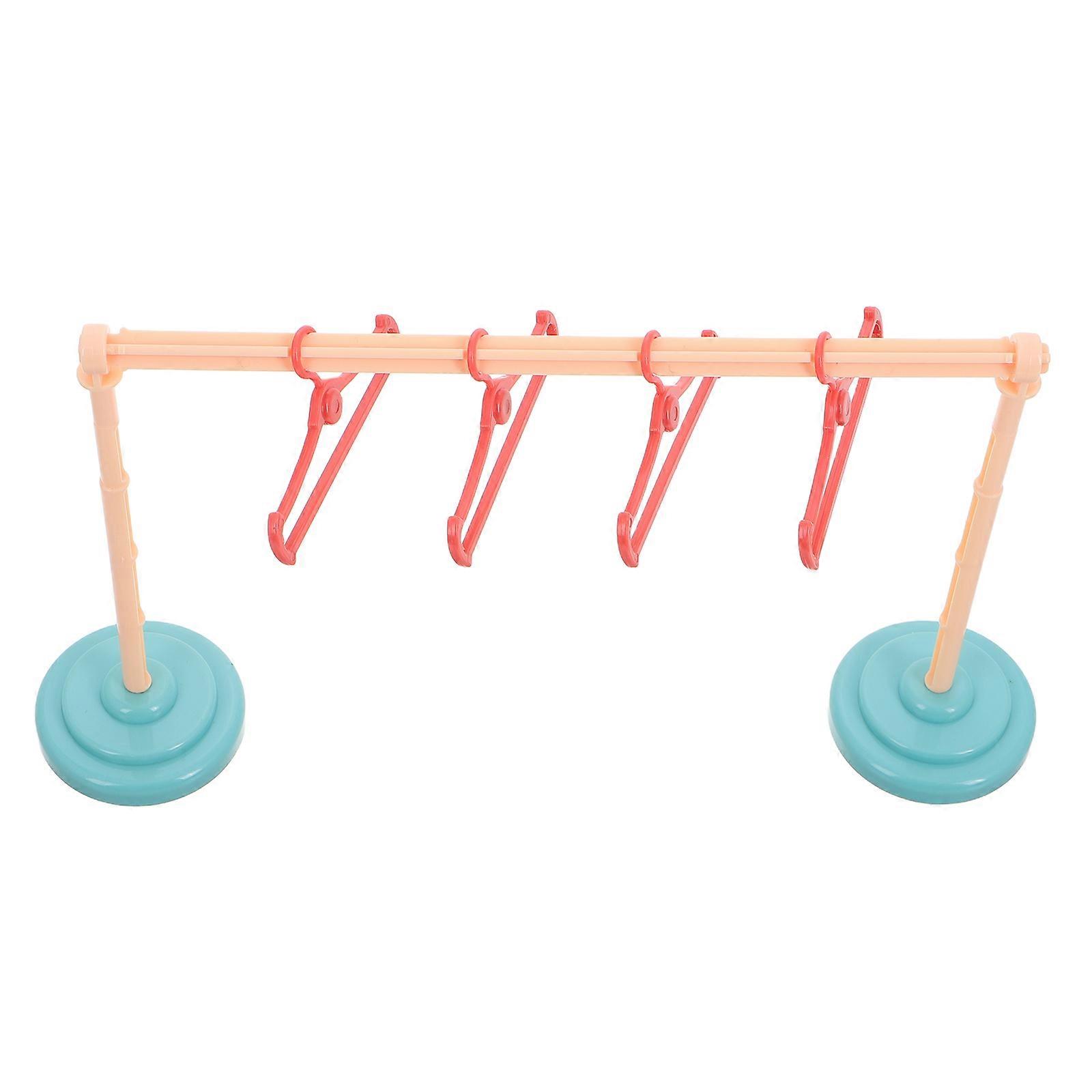 Elegant European Style Multi Functional Plastic Rack for Doll House with Toy Accessories 4 Set