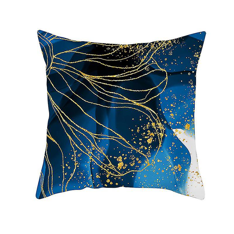 Ink Art Series Trousse d’oreiller décorative Housse de coussin bleue* @bugu