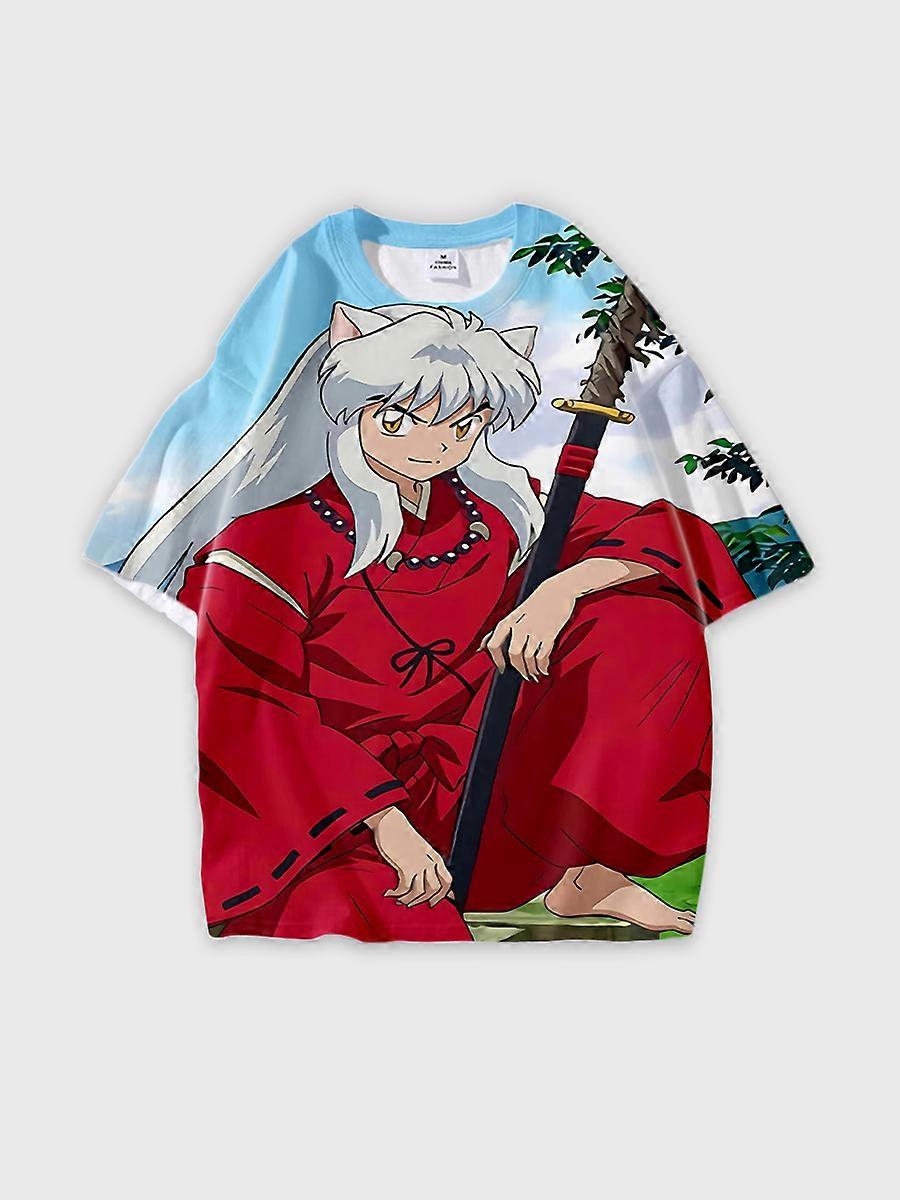 T-shirt round neck Role Pattern loose short sleeve D1316