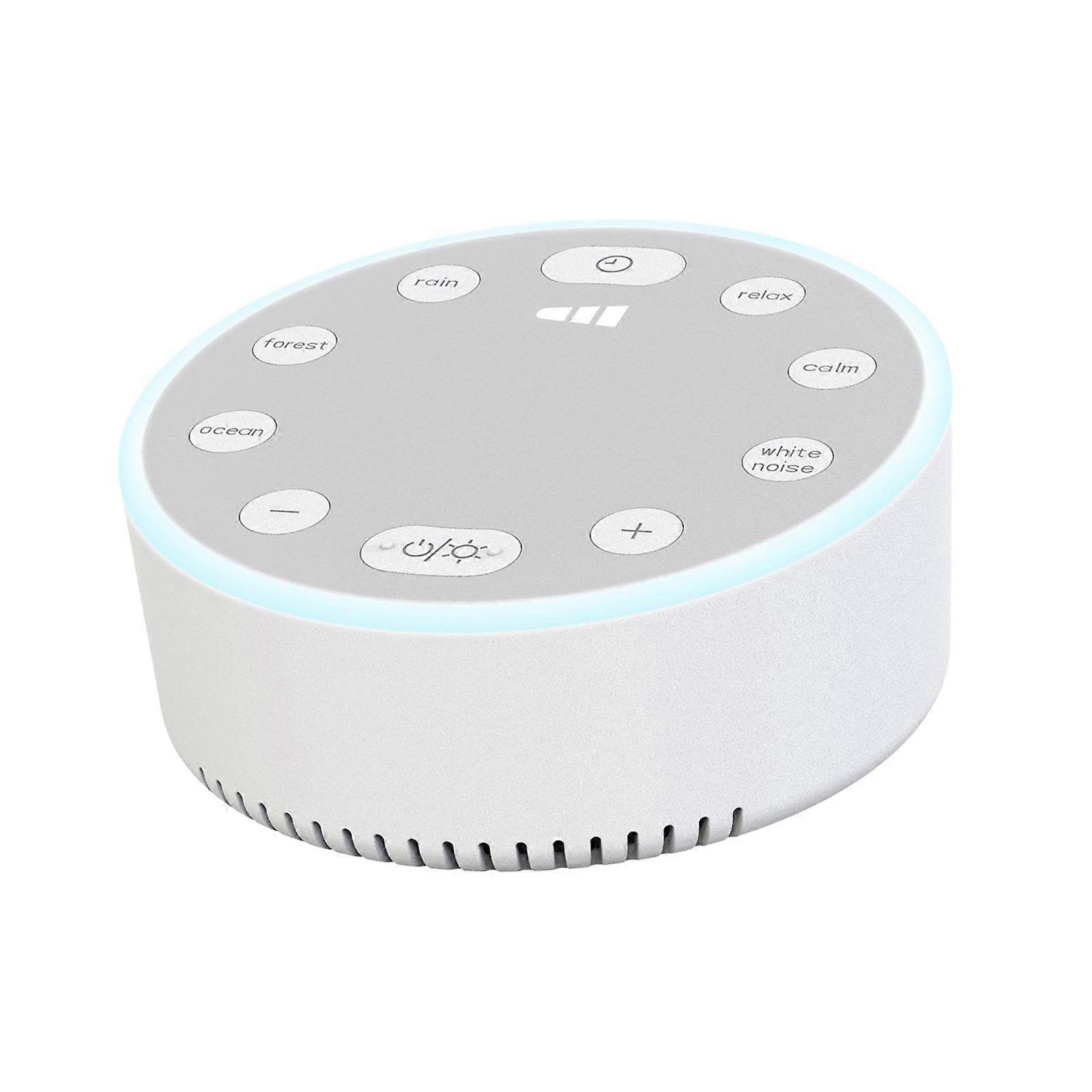 White Noise Machine, Compact White Noise Machine With Light, Desk Sleep Aid For Baby, White