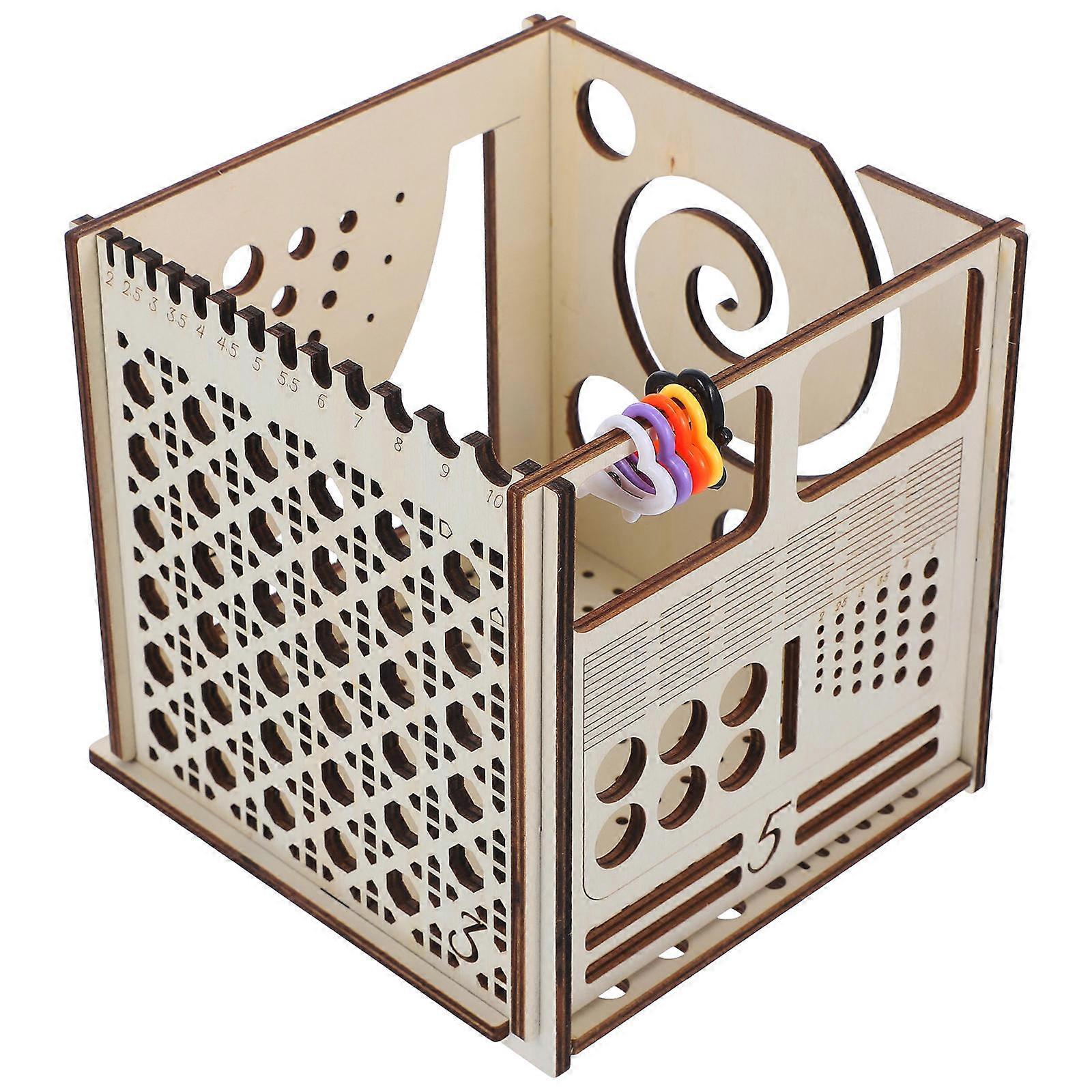 Yarn Bowl Storage Box Portable Crochet Organizer Ample Space for Knitting Tools Accessories Easy to Clean Design for Home Crafting