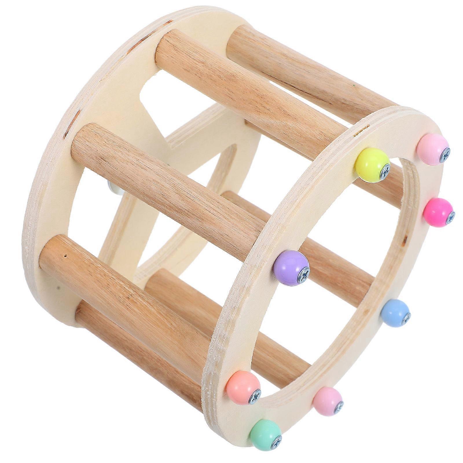 Parrot Stand Pole Bird Perches for Parrots Parrot Wheel Rotate Toys Small Size Toy Perches for Parakeets and Large Birds