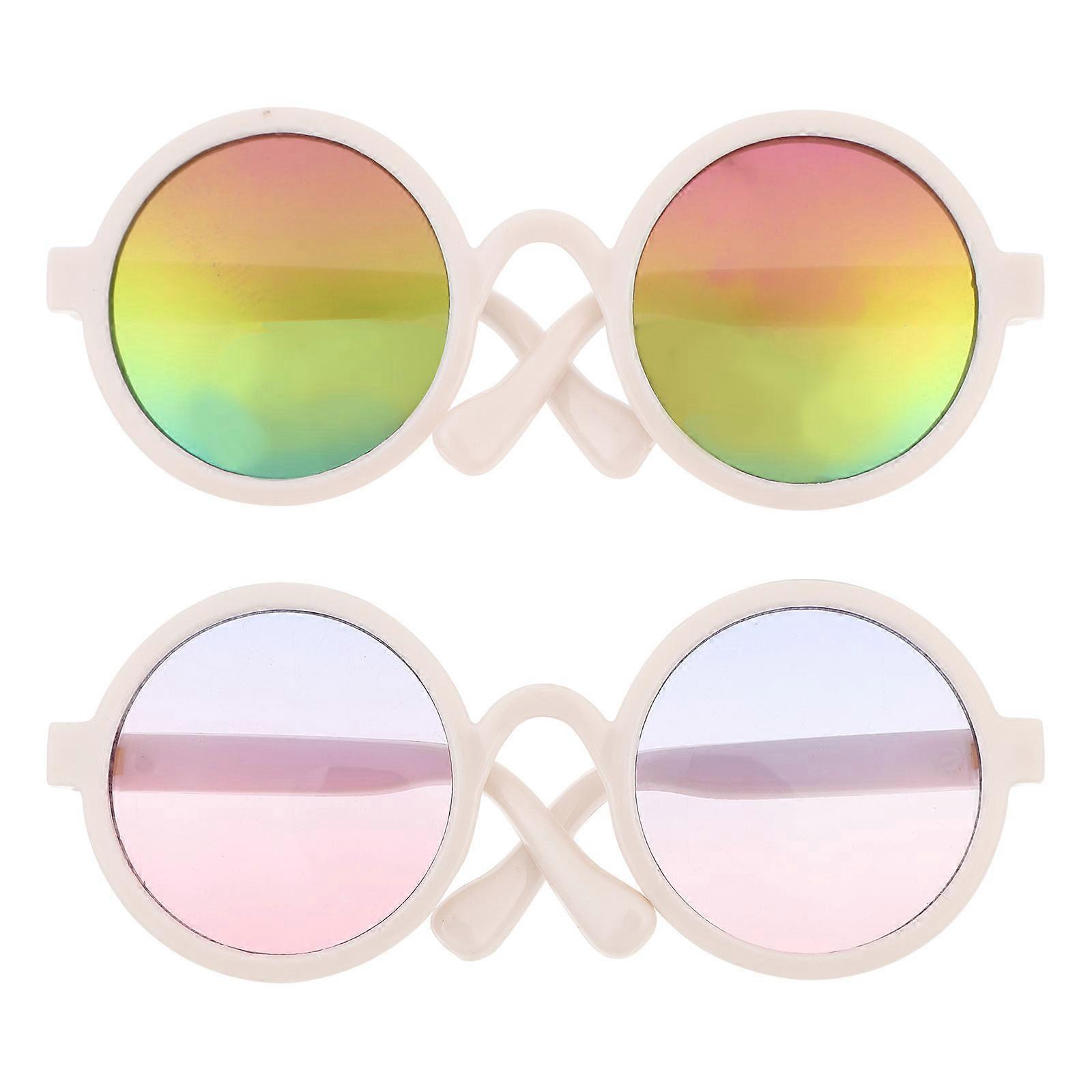 Dog Glasses Plastic Decorative Cat Glasses for Party 2Pcs Set