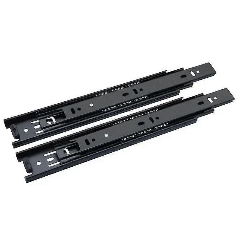 Drawer slides, drawer guides, buffer guides, silent threepart wardrobe sliding rails, faux furniture hardware, drawer slide (16 inches 40CM)