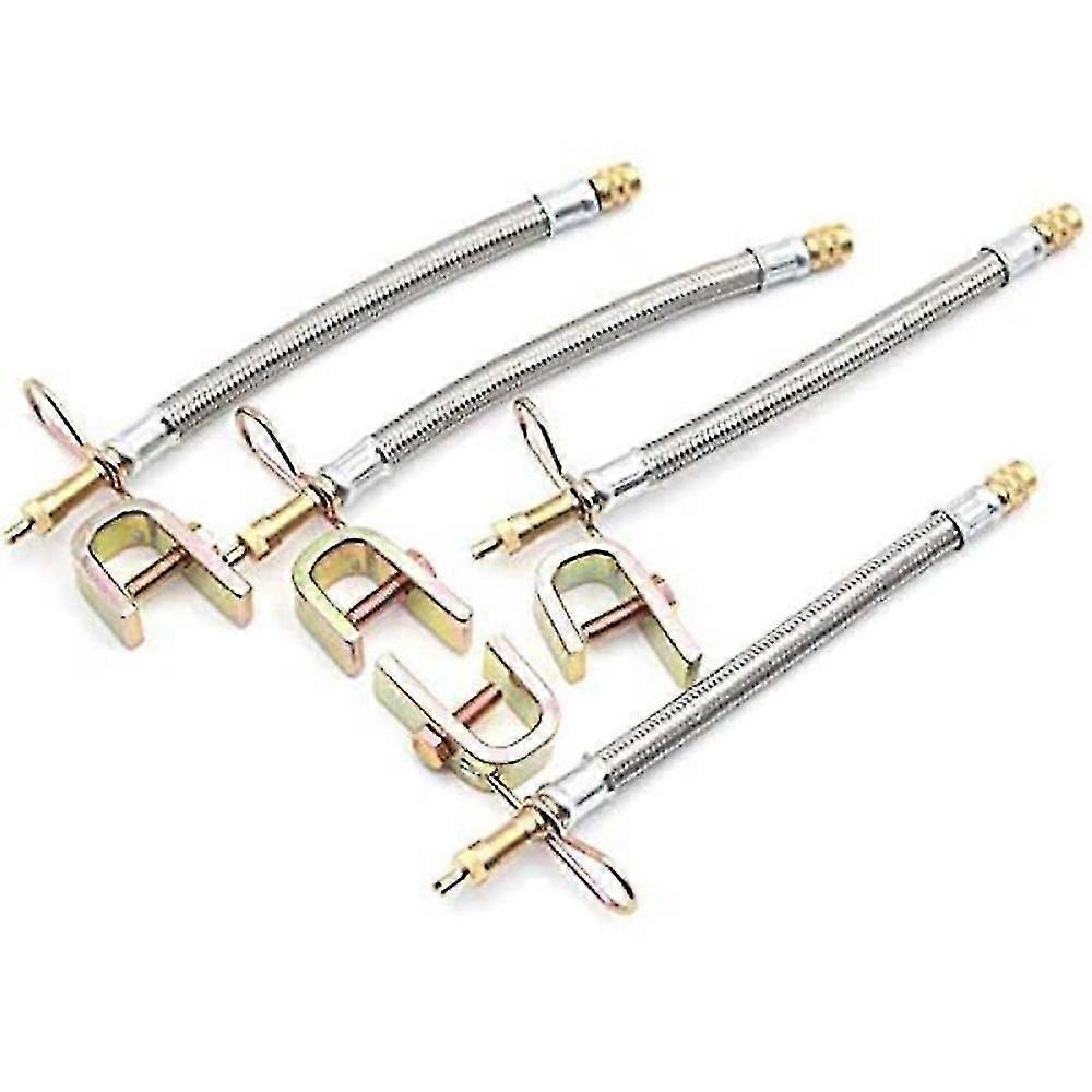 4pcs 12 ιντσών εύκαμπτοι επιτάκτες στελεχών βαλβίδων ελαστικών από ανοξείδωτο χάλυβα προσαρμογείς επέκτασης στελέχους βαλβίδωνl