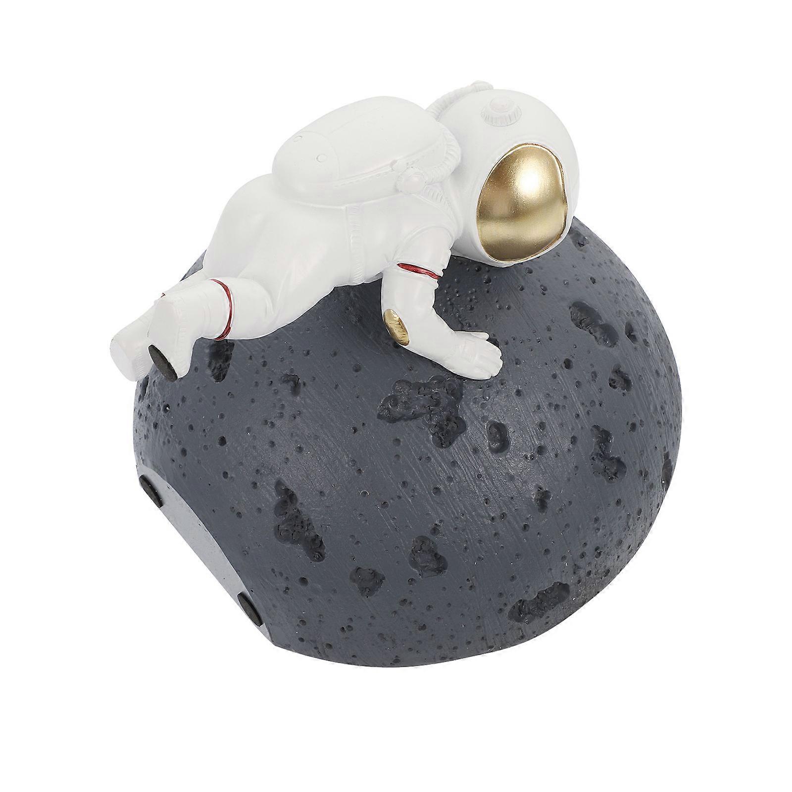 Grey Astronaut Resin Bookend for Home Use Practical Book Shelf Holder