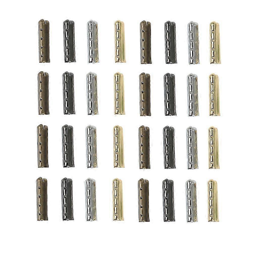 Fibbie in metallo per lacci delle scarpe di forma quadrata colore argento rinforzare i lacci delle scarpe per uso quotidiano manutenzione delle calzature 200 pezzi