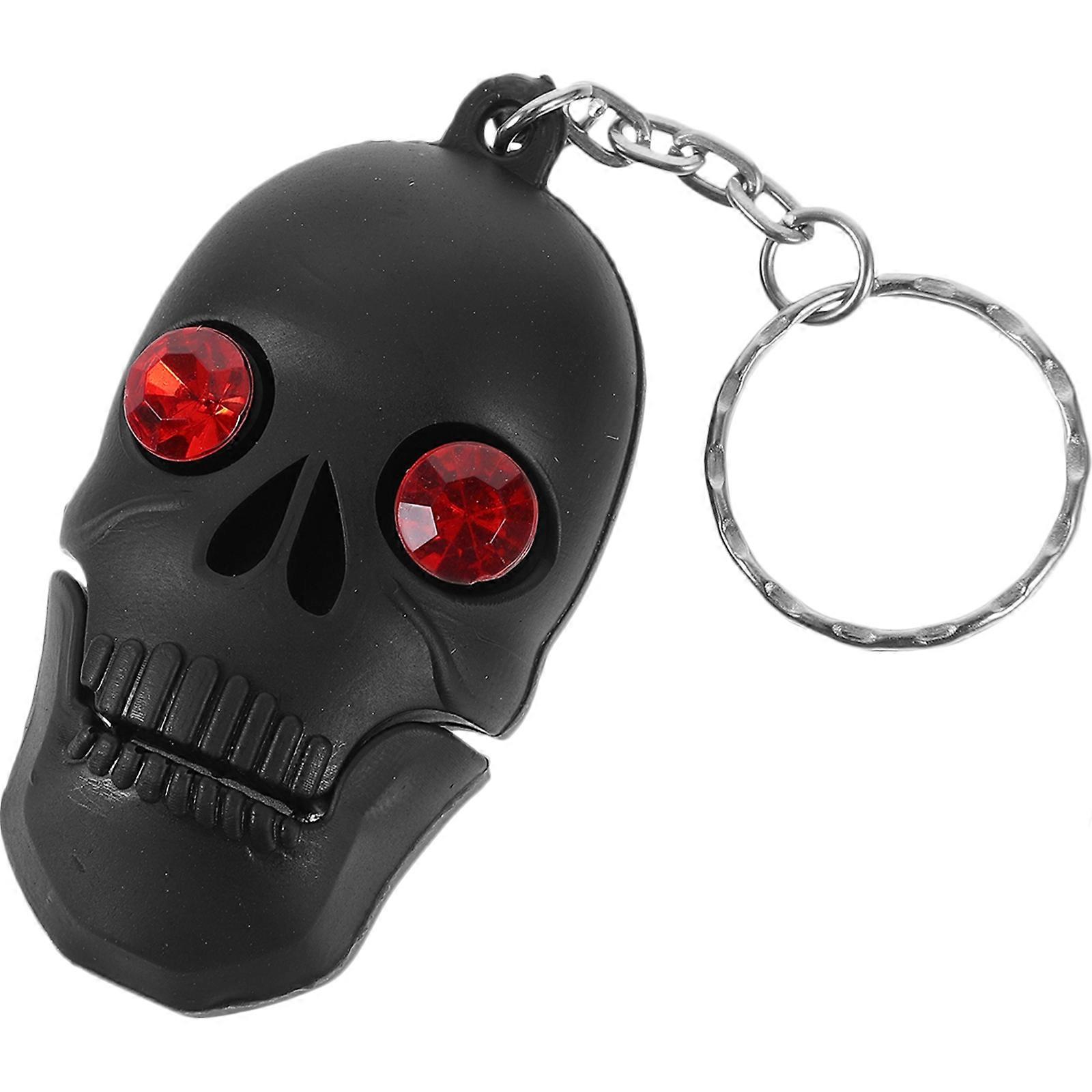 محرك أقراص فلاش USB تصميم جمجمة 32 جيجابايت جهاز تخزين هالوين أسود 6x4 سم تخزين كبير السعة 1 حزمة