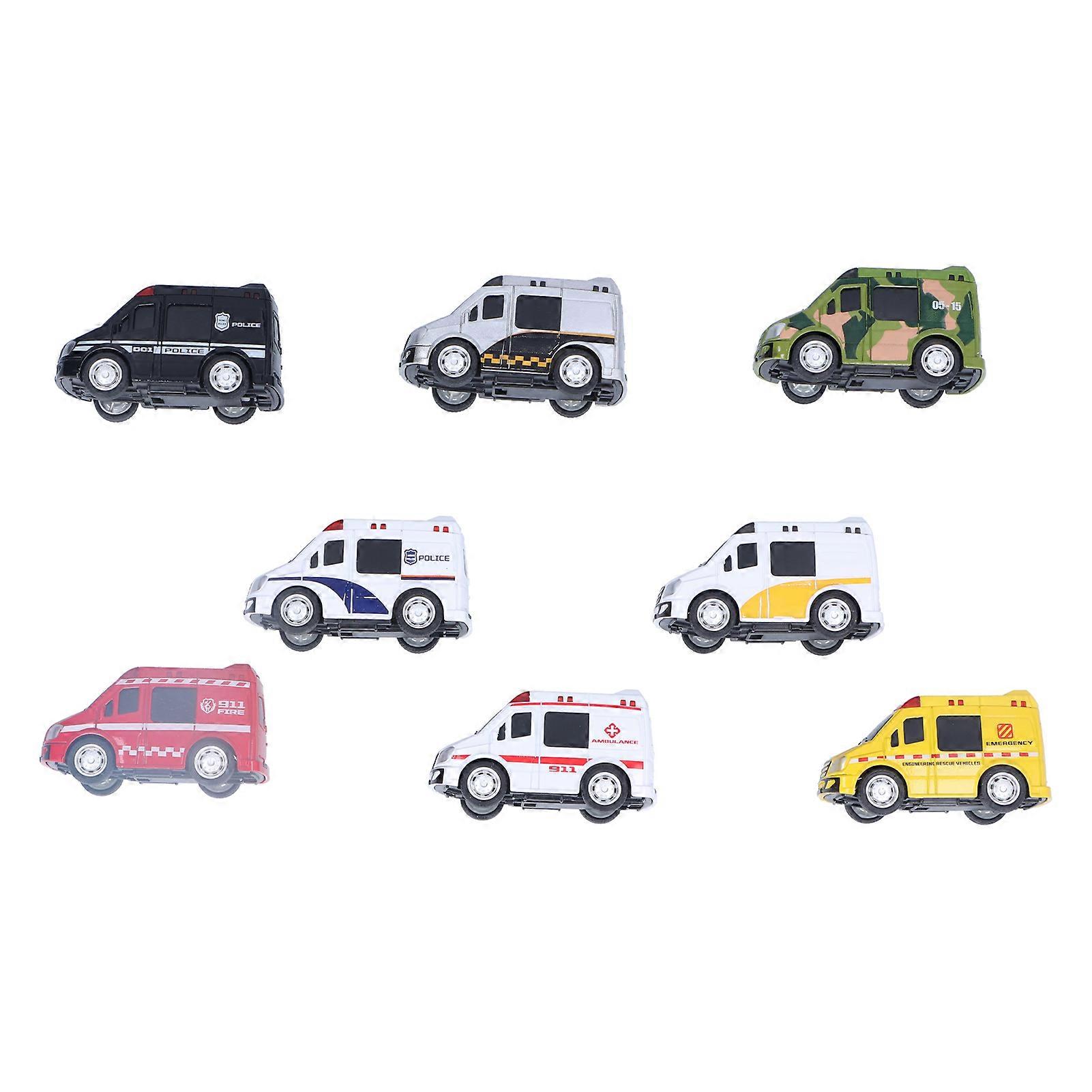 Simulation PullBack Car Model Collection Decoration Vehicle Toy for Children Above 3 Years Old(8pcs )