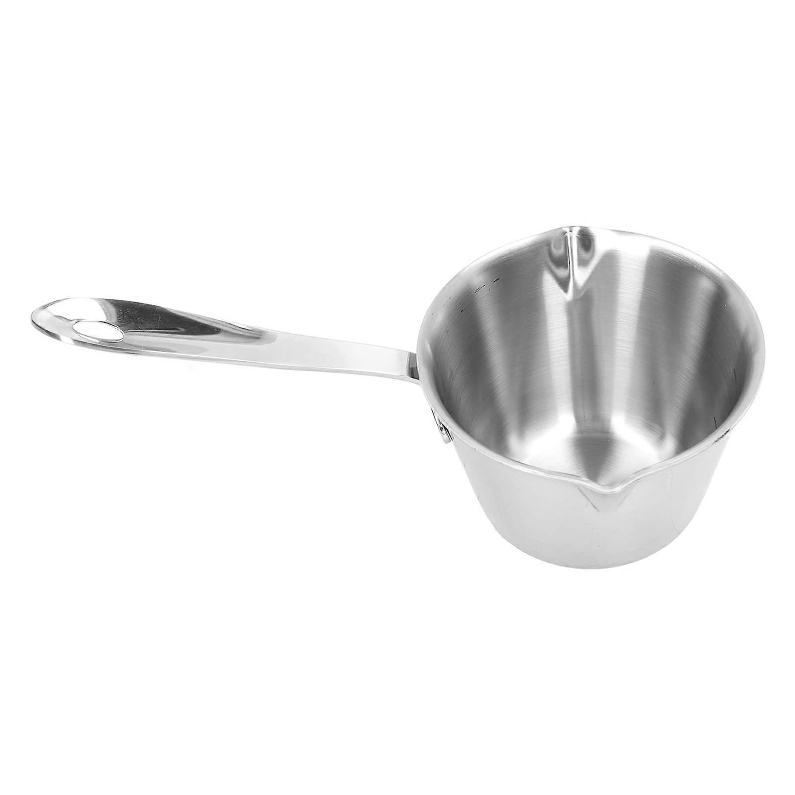 Thickened, Quick Heating Stainless Steel Buttermilk Warmer Pot With Two Spouts 200 ml Capacity