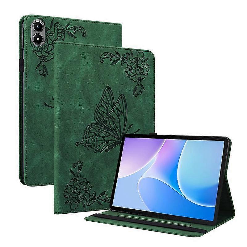 Butterfly Flower Embossed Leather Tablet Case
