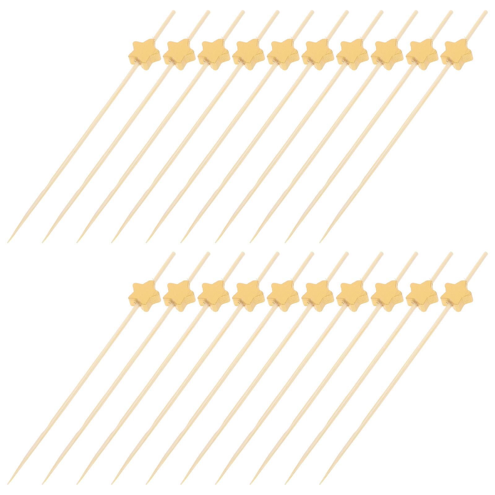 100Pcs Bamboo Snack Skewers For Holiday Celebrations And Parties -Pointed Picks