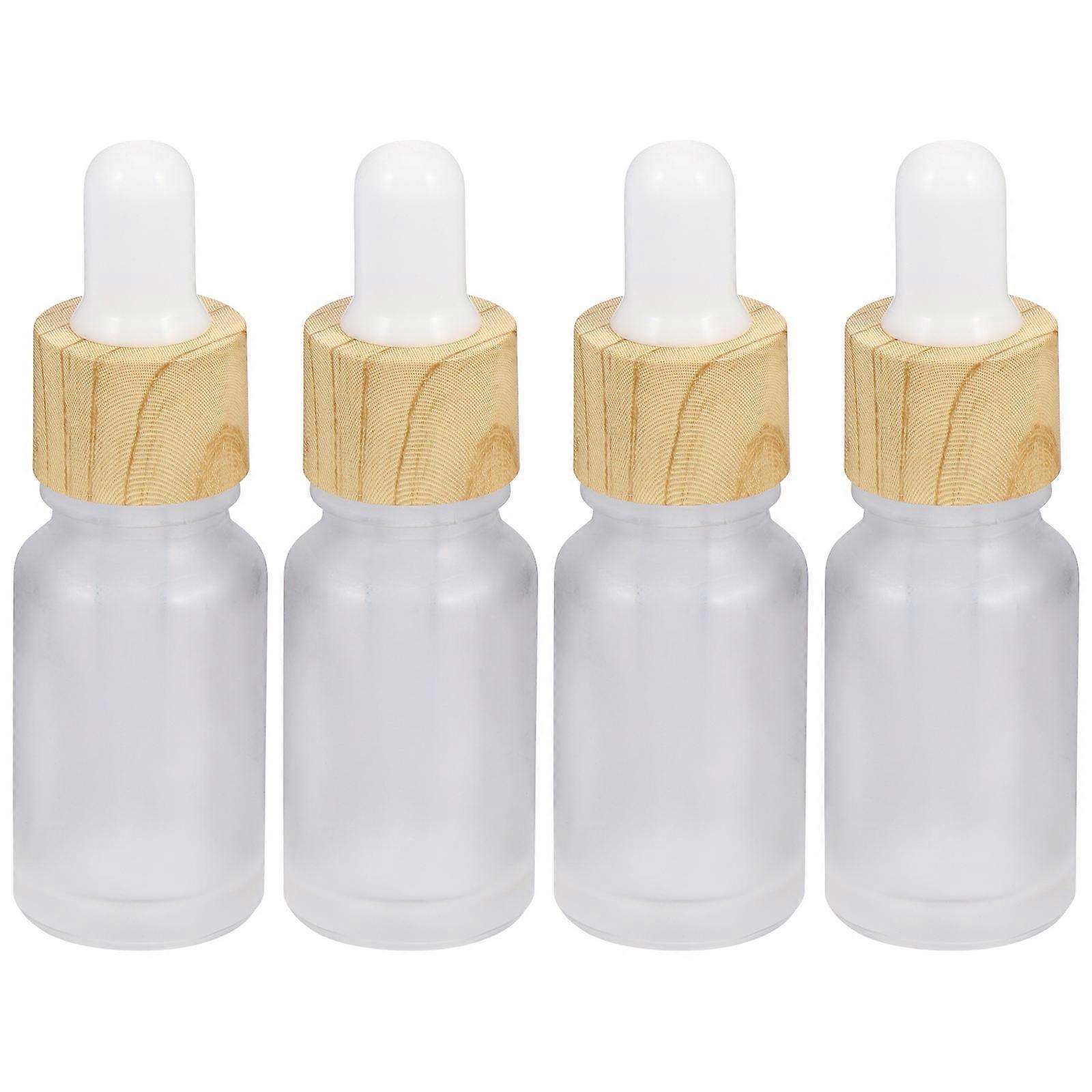 4pcs Refillable Glass Dropper Bottles for Essential Oils, DIY Perfumes, and Travel Subpackaging