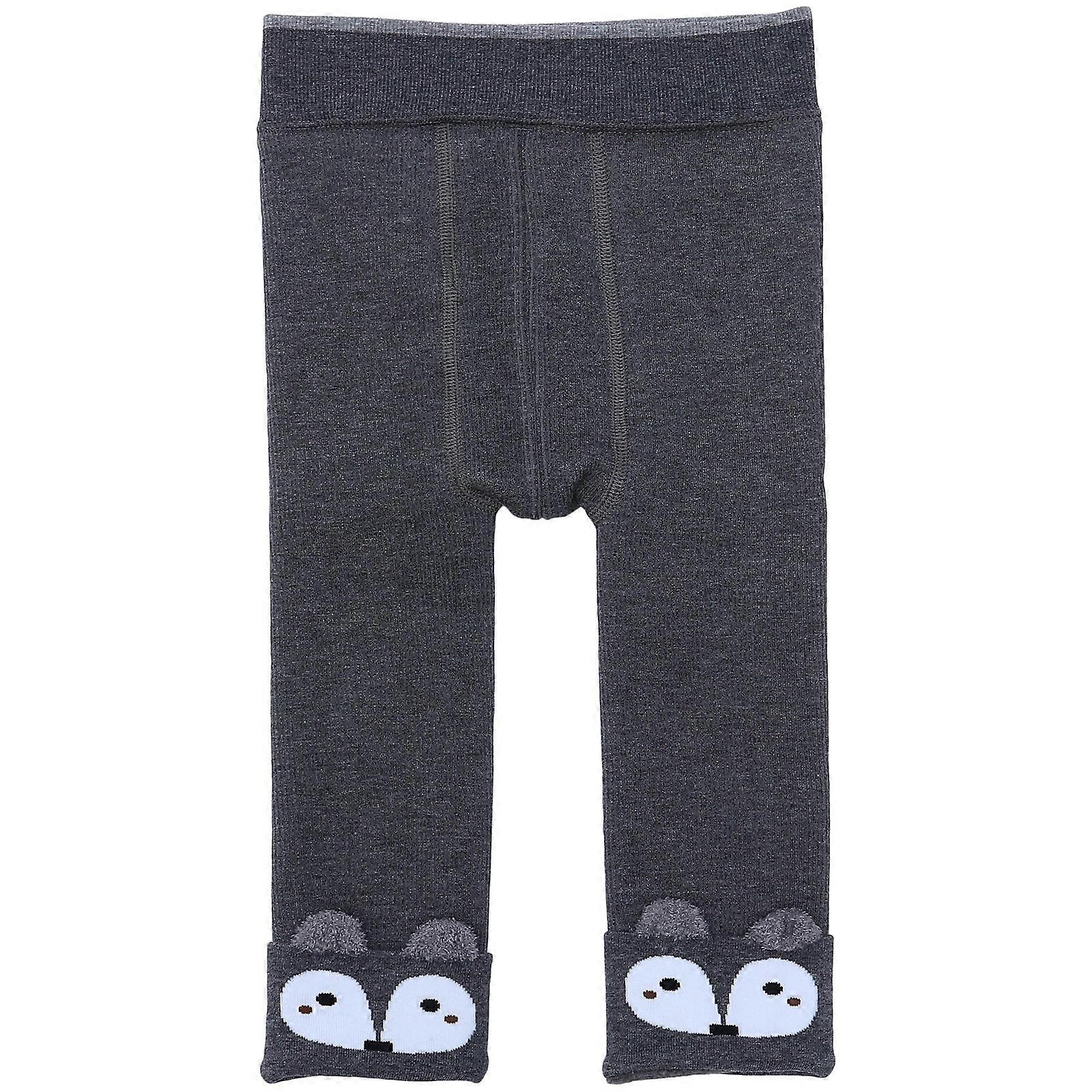 Baby Warm Pants Polyester Fiber Grey for Kids Wearing Comfortable Stretch Design 024 Months