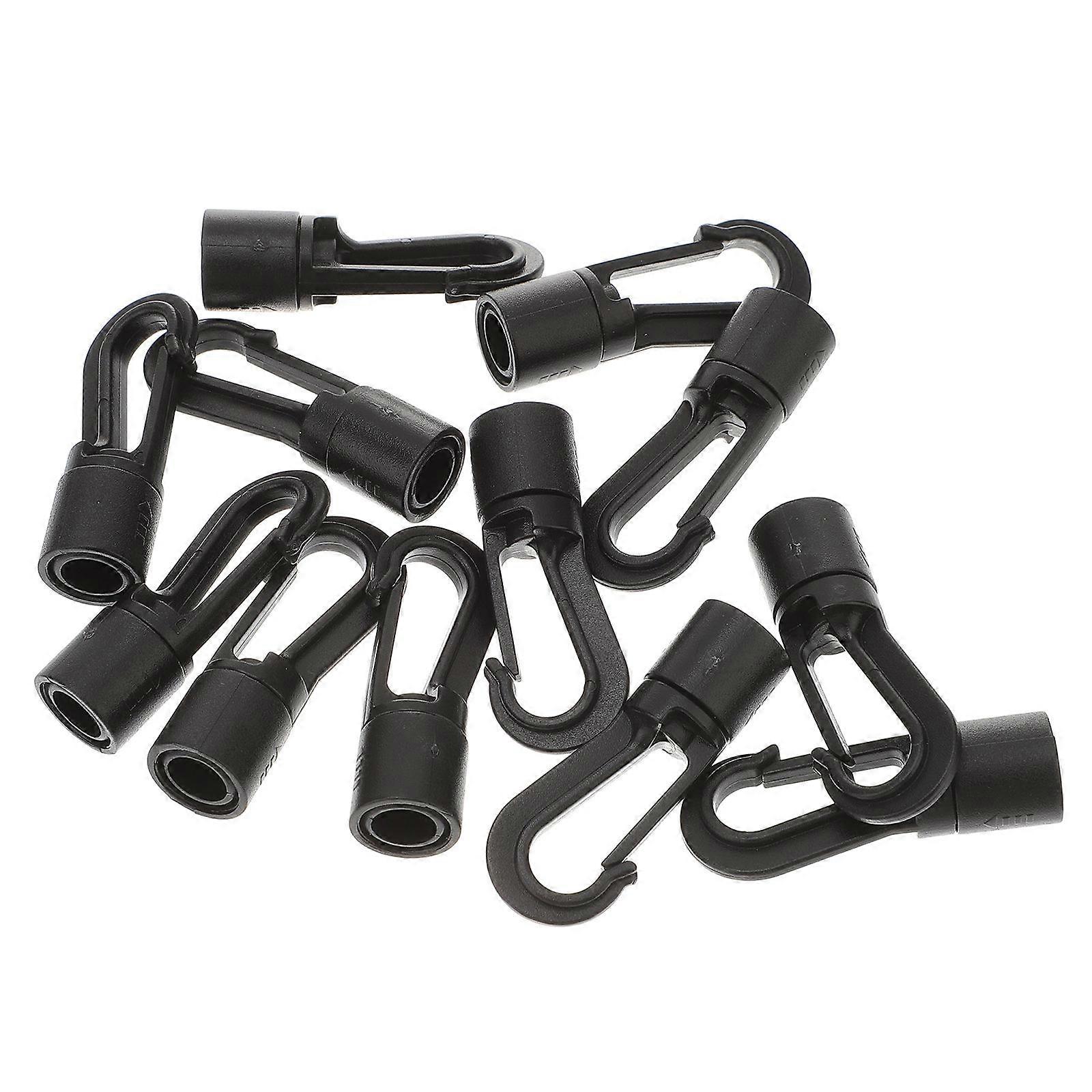 Black Bungee Cord Hooks 25Pcs Portable Hooks Ideal For Camping Kayaks And Boats Featuring Durable Construction