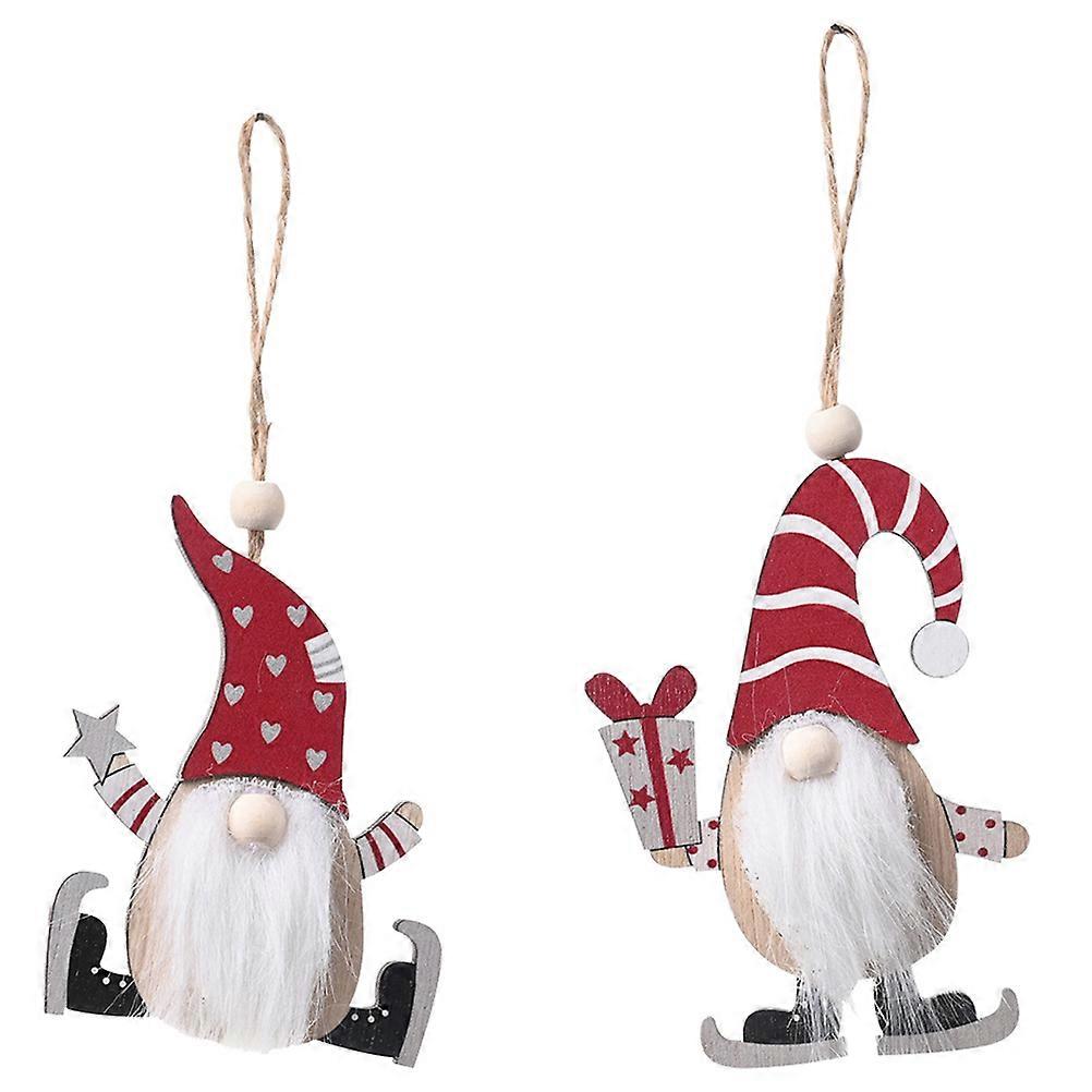 2Pcs Simulation Character Hanging Gnome Ideal For Christmas Party And Home Decoration With Impressive Design Quality