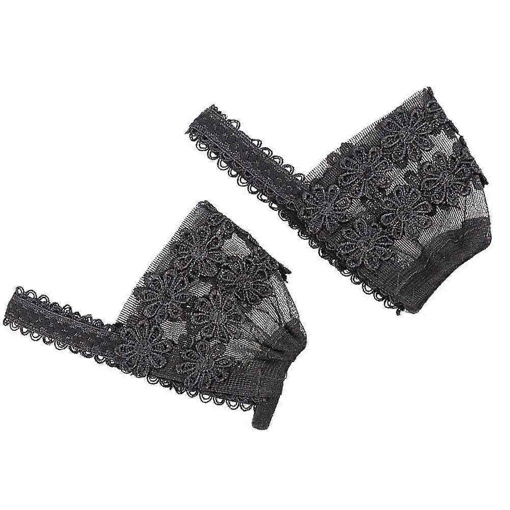 Black Elastic Shoe Straps for High Heel Shoes Prevent Loose Perfect for Comfortable Fit Women Fabric Lace