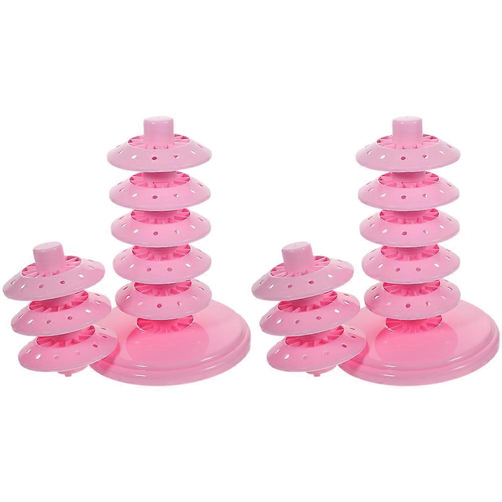 Candy Stick Holder Lollipop Stand For Home Use In Pink PP Reusable 2Pcs