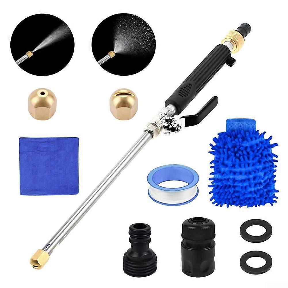 Pressure Washer Kit With Jet Nozzle, Garden Hose Attachment, Multiple Spray Options, Construction Black Schwarz