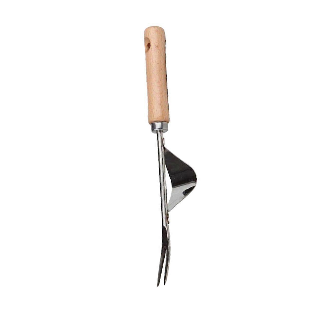 Garden Weeder Tool with Wooden Handle, Root Remover for Dandelions, Chickweed, and Common Garden Weeds