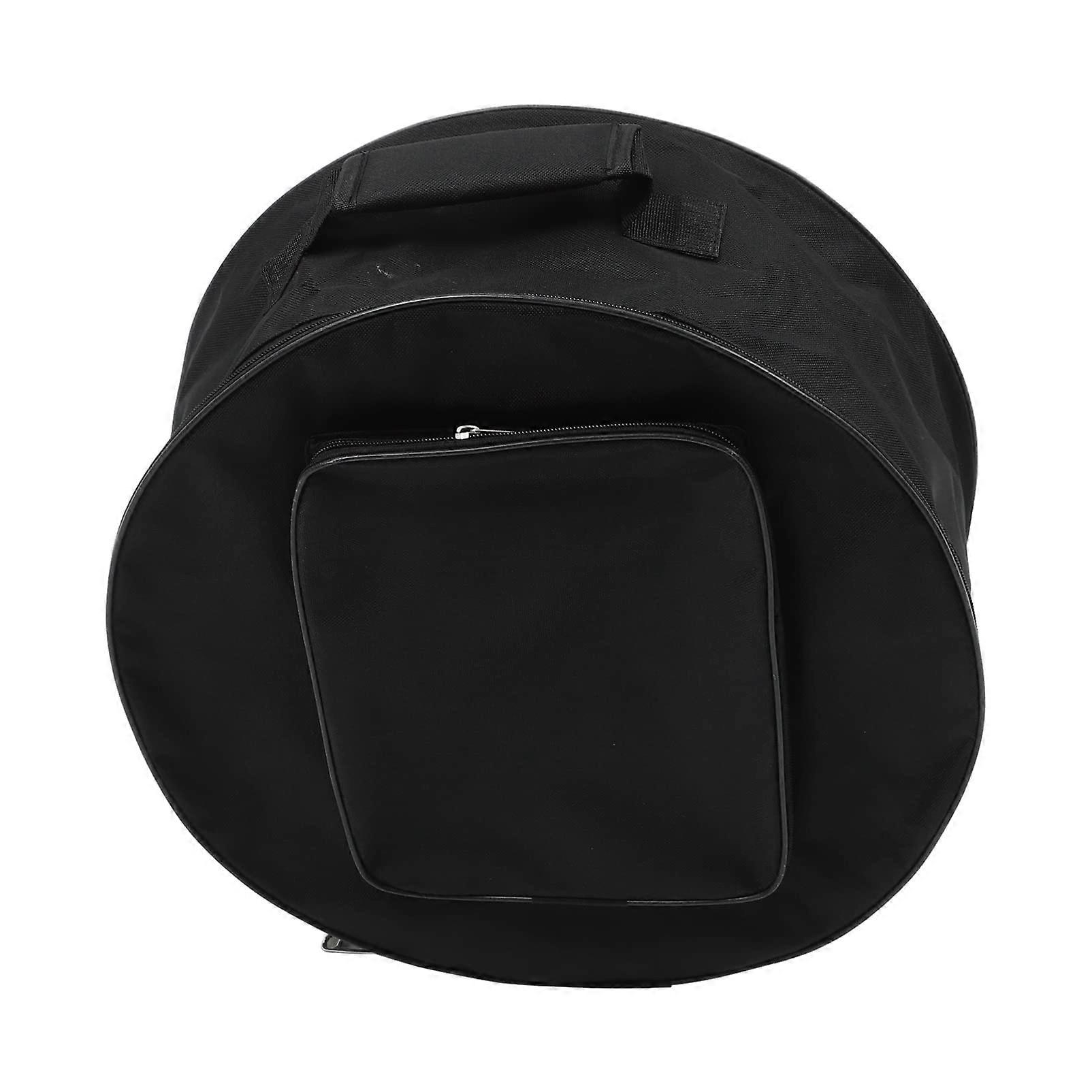 Portable snare drum bag with shockproof protection, black