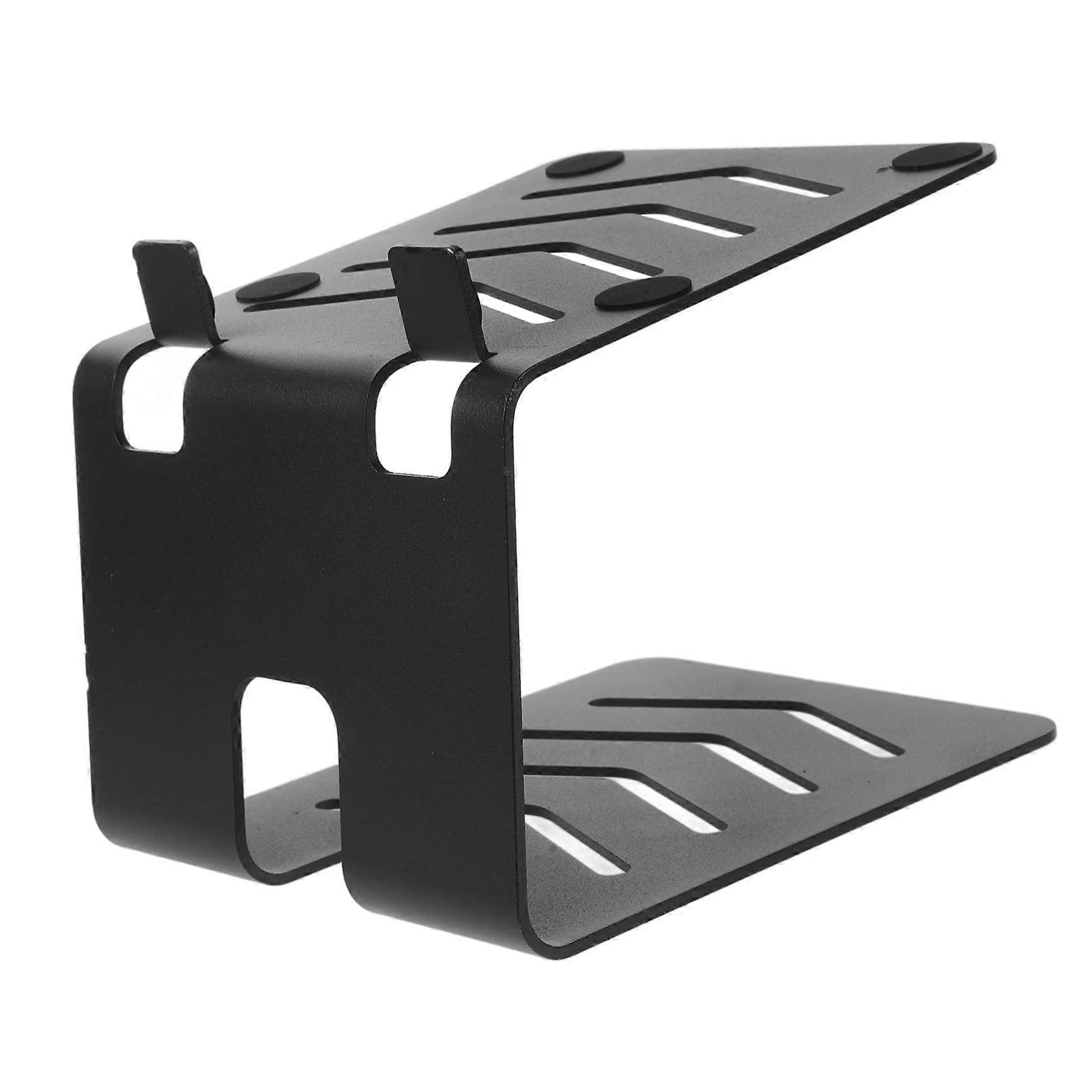 Metal Speaker Stands for Desktop Bookshelves and Studio Monitors, Cable Management, Elegant Design, Black Finish for Gaming and Home Offices