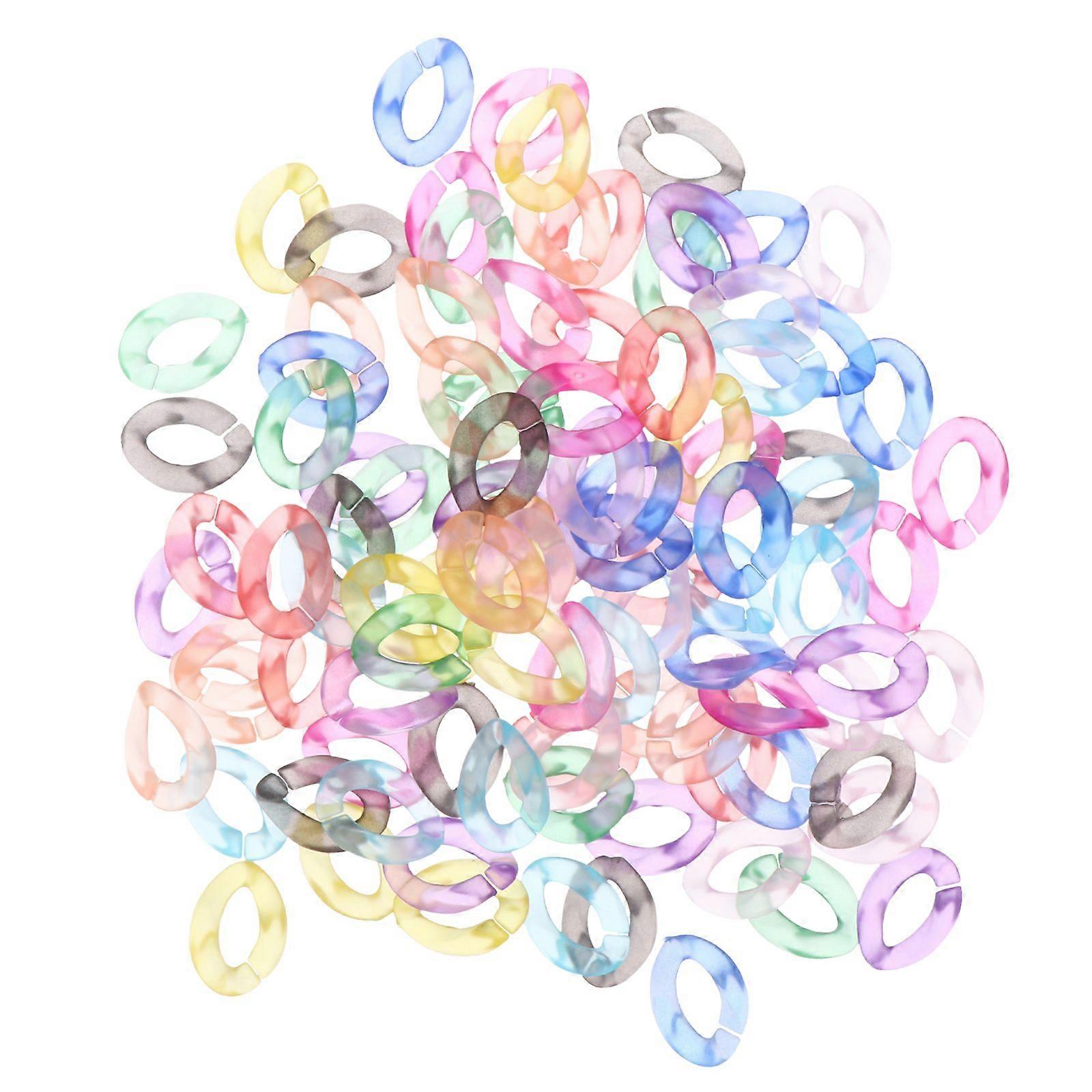 100pcs Acrylic Linking Chain Rings Bag Chain Ring Connectors for Shoulder Strap