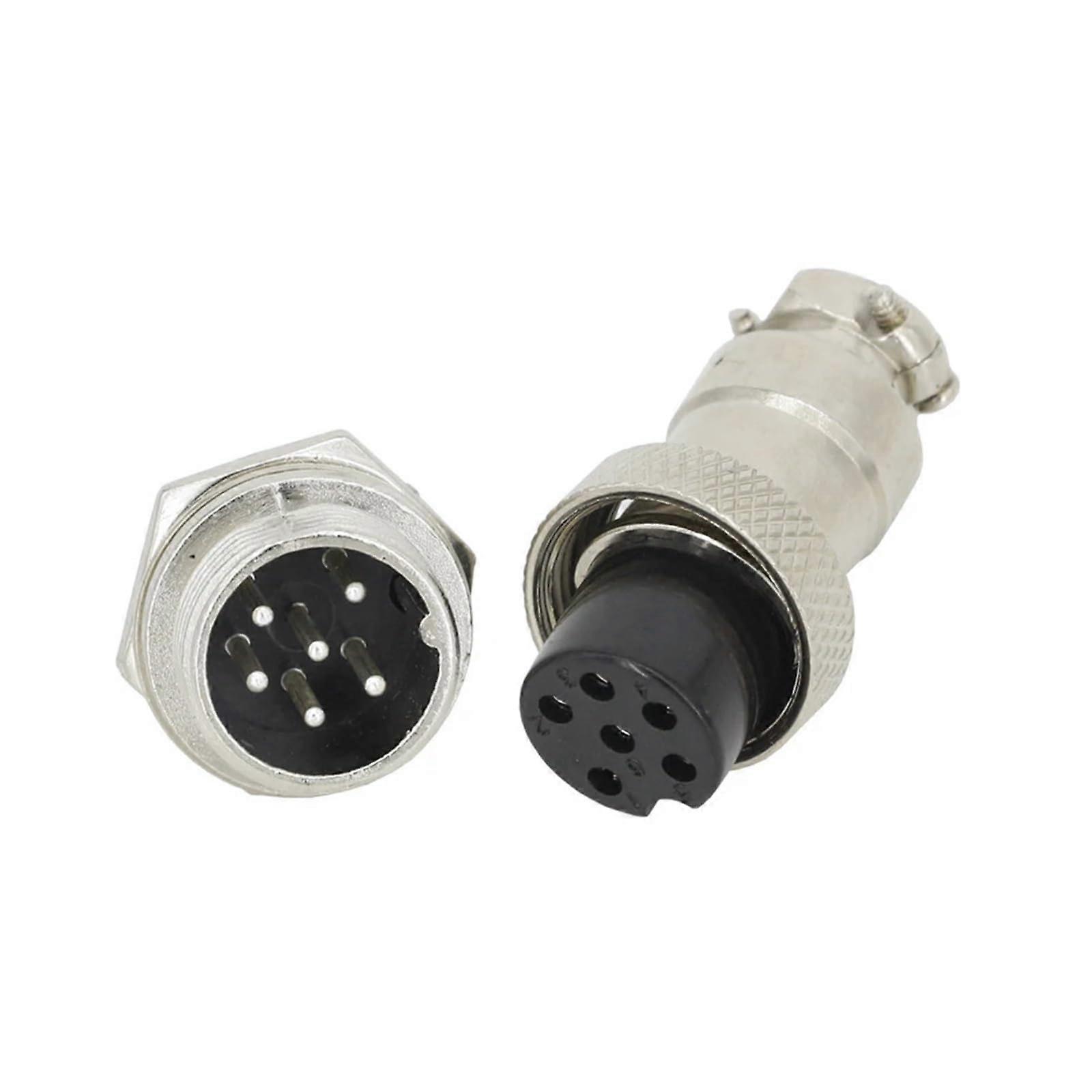 GX16 Connector 2-10 Pin Circular GX16-6P, 5 Sets Pack
