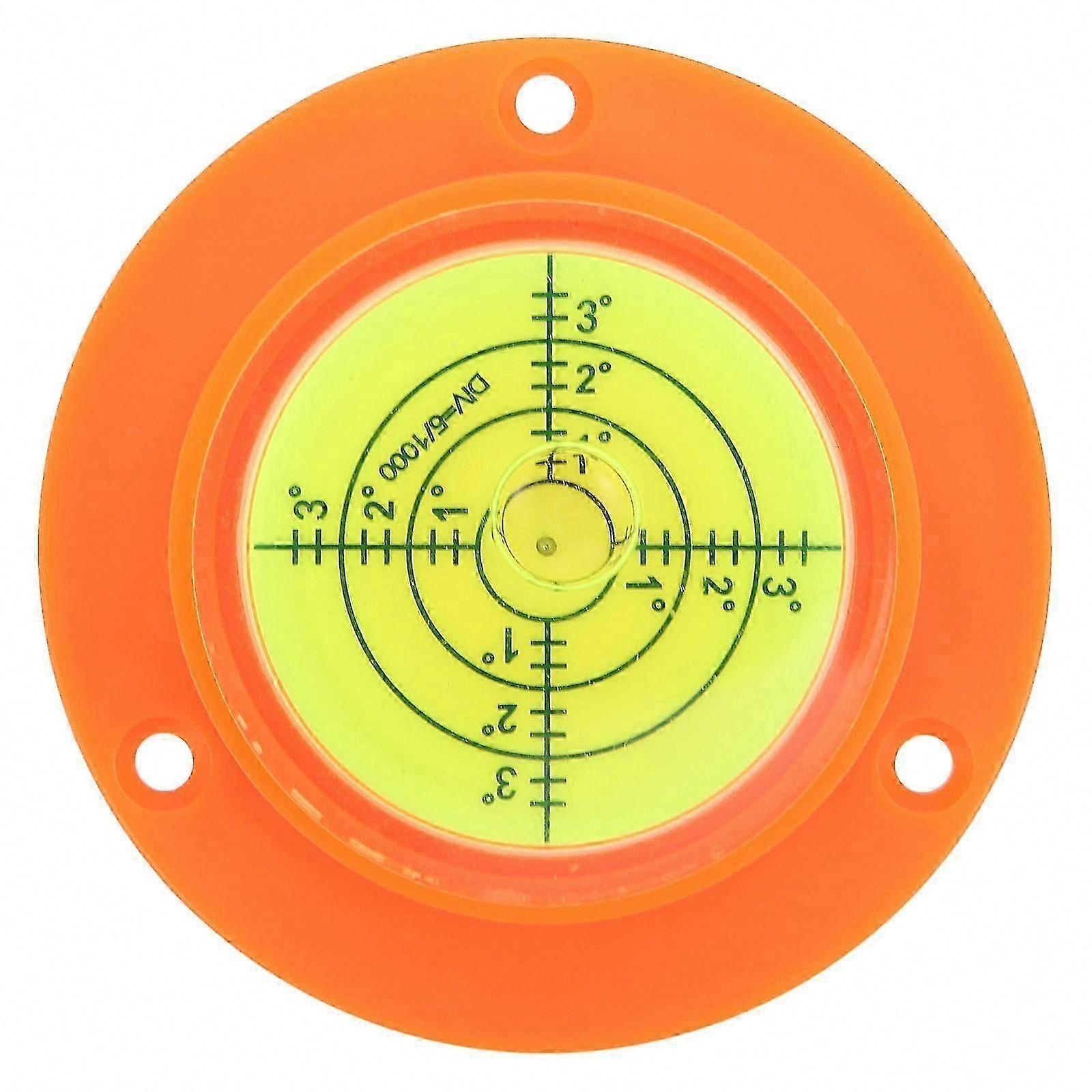Orange Bubble Level for Photography - 2.36x2.36x0.59in Circular Measuring Tool (1 Set)