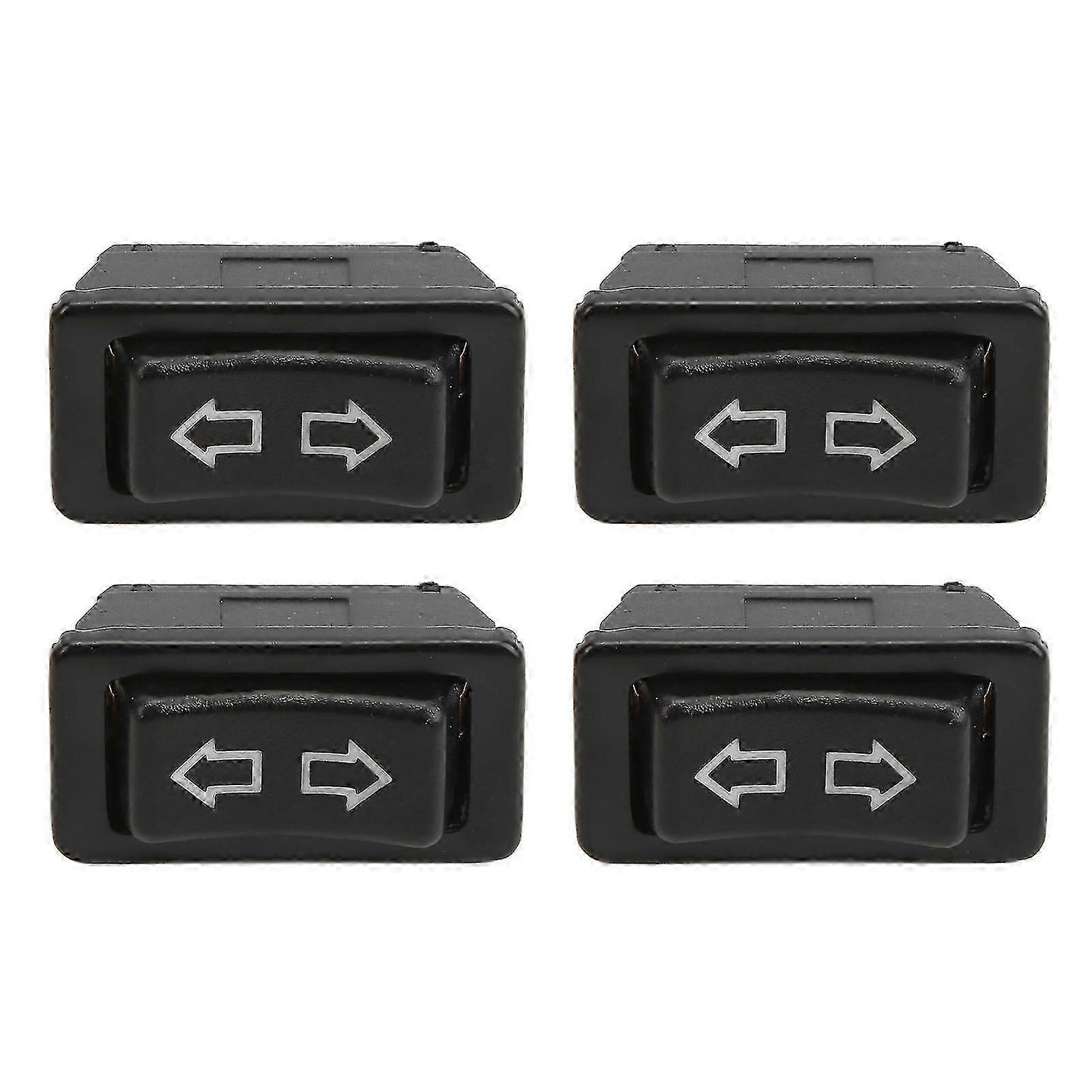Car Window Control Switch 5-Pin LED Power Window Switch Set, 4pcs with Lamp