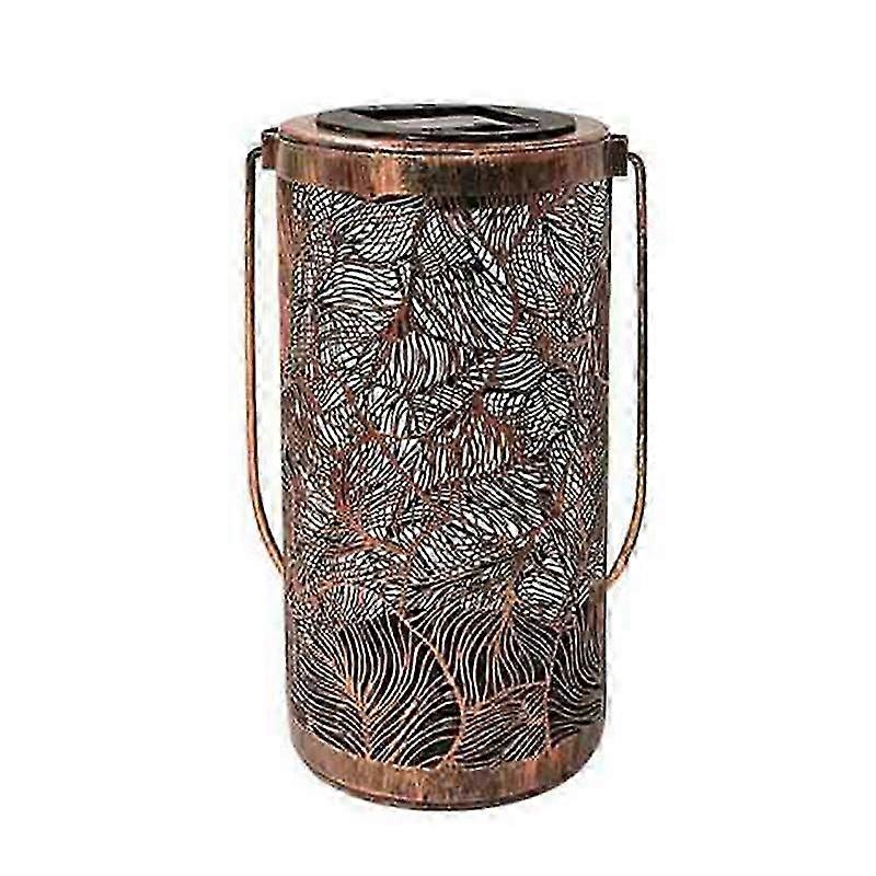Solar Lantern Retro Garden Solar Lamp Hollowed Out Forest Shadow Lantern Hanging Lamp Lighting Outdoor Landscape Lamp